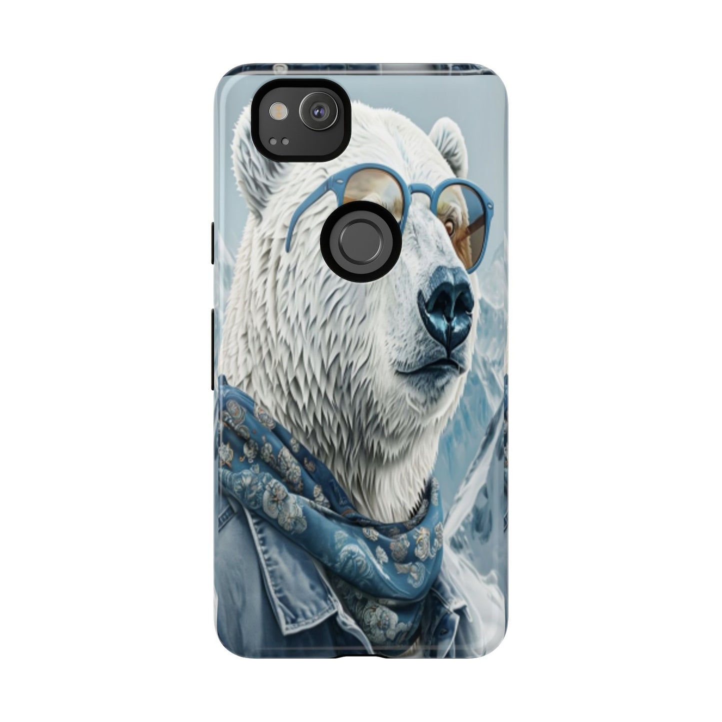 "Urban Zen Polar Bear" Mobile Phone Case (blue)