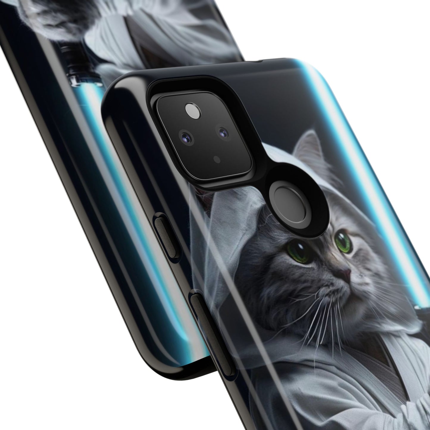 "Jedi Whisker" Mobile Phone Case (blue light sabre)