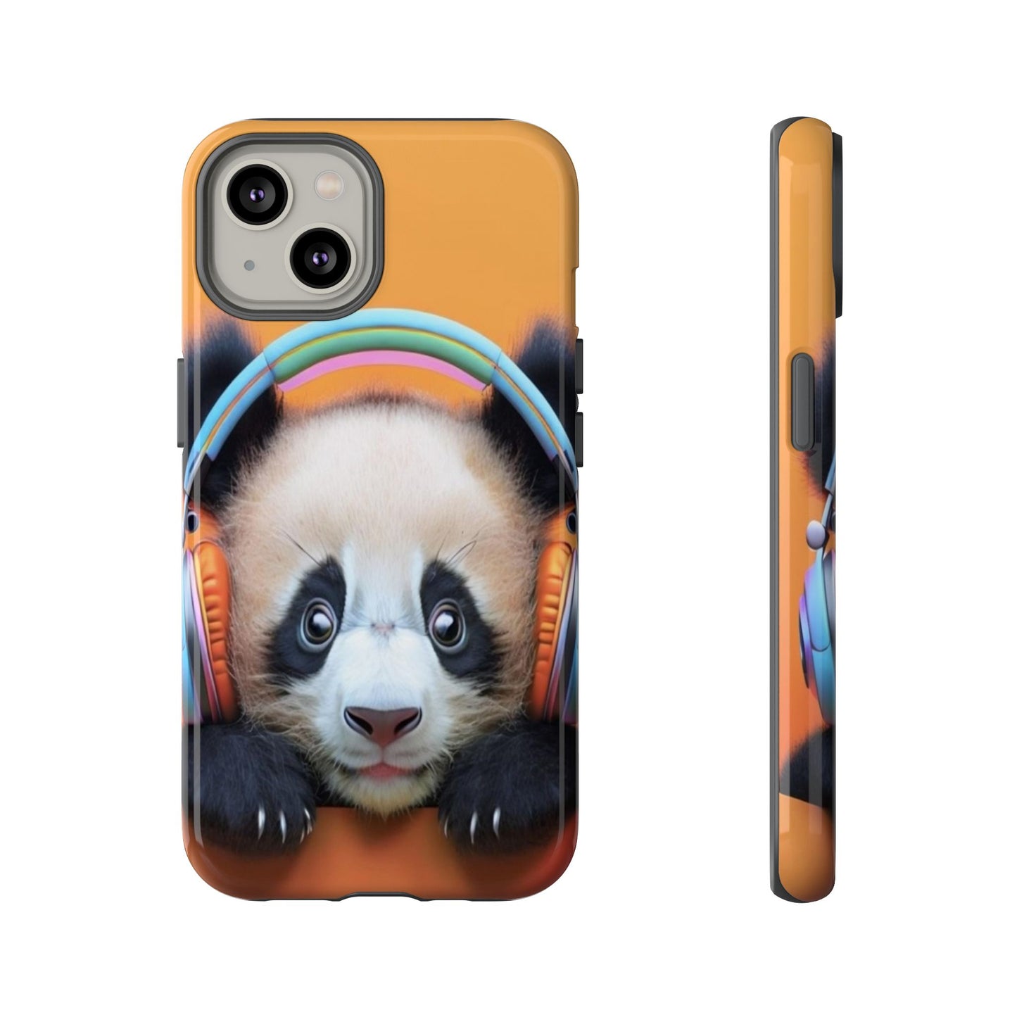 "Baby Panda wearing Headphones" Mobile Phone Case