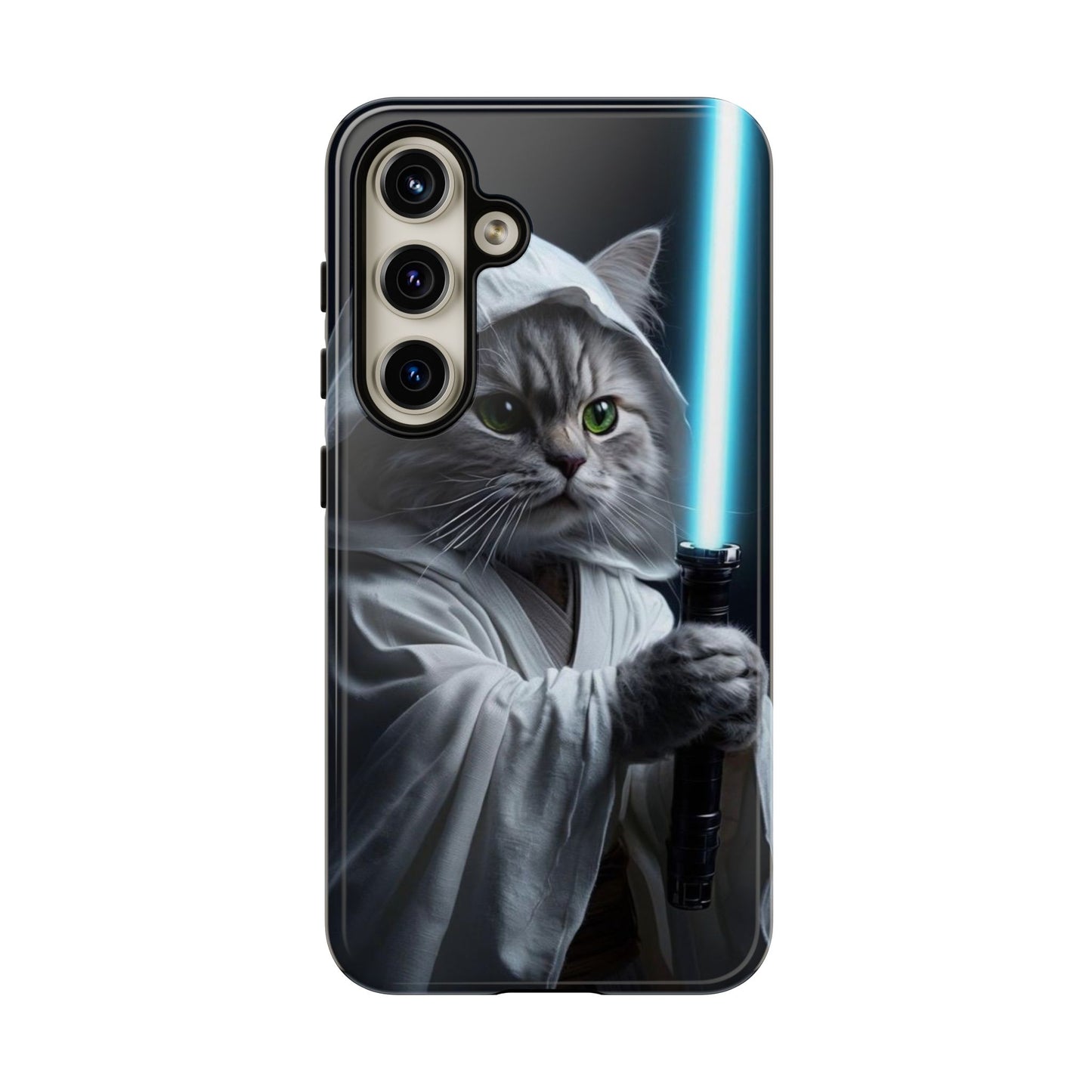 "Jedi Whisker" Mobile Phone Case (blue light sabre)