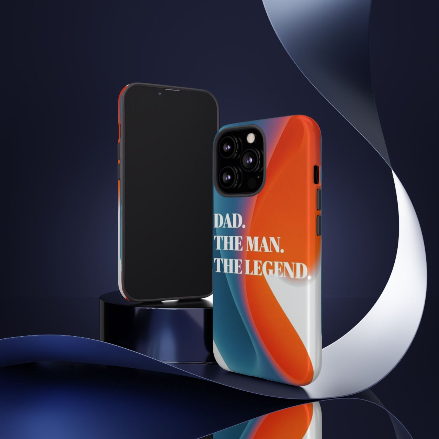 "Dad. The Man. The Legend." Mobile Phone Case (orange)