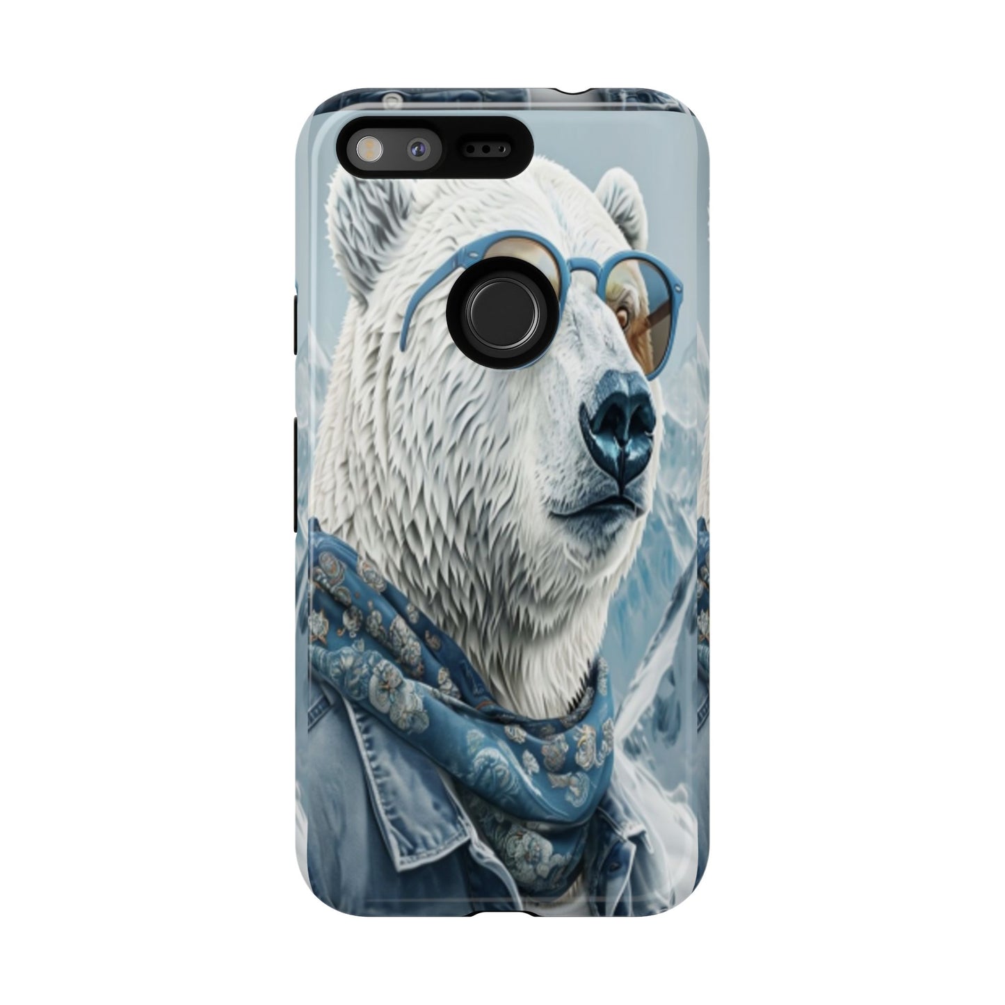 "Urban Zen Polar Bear" Mobile Phone Case (blue)