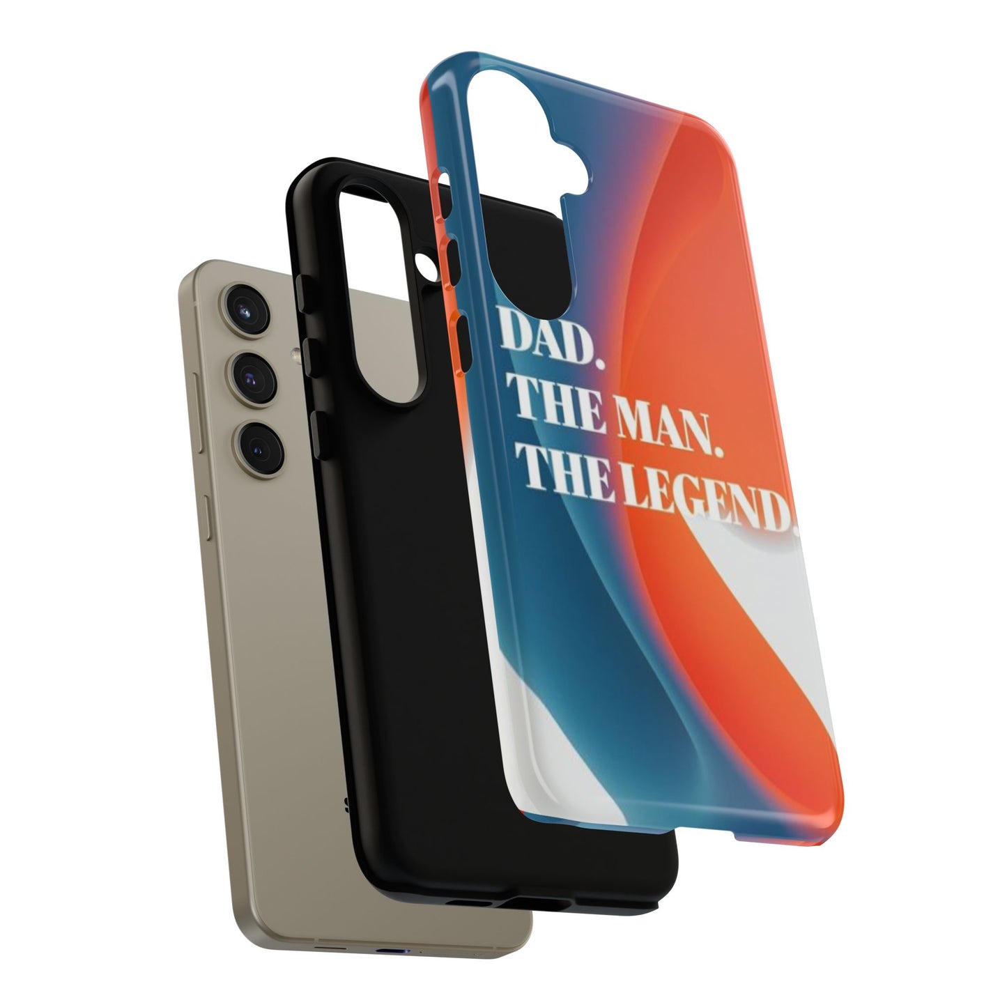 "Dad. The Man. The Legend." Mobile Phone Case (orange)