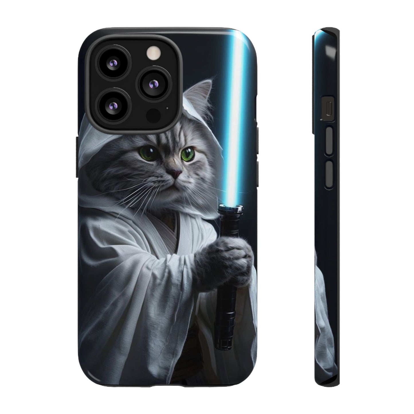 "Jedi Whisker" Mobile Phone Case (blue light sabre)