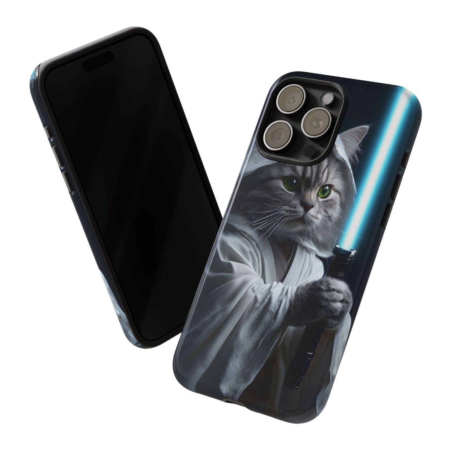 "Jedi Whisker" Mobile Phone Case (blue light sabre)