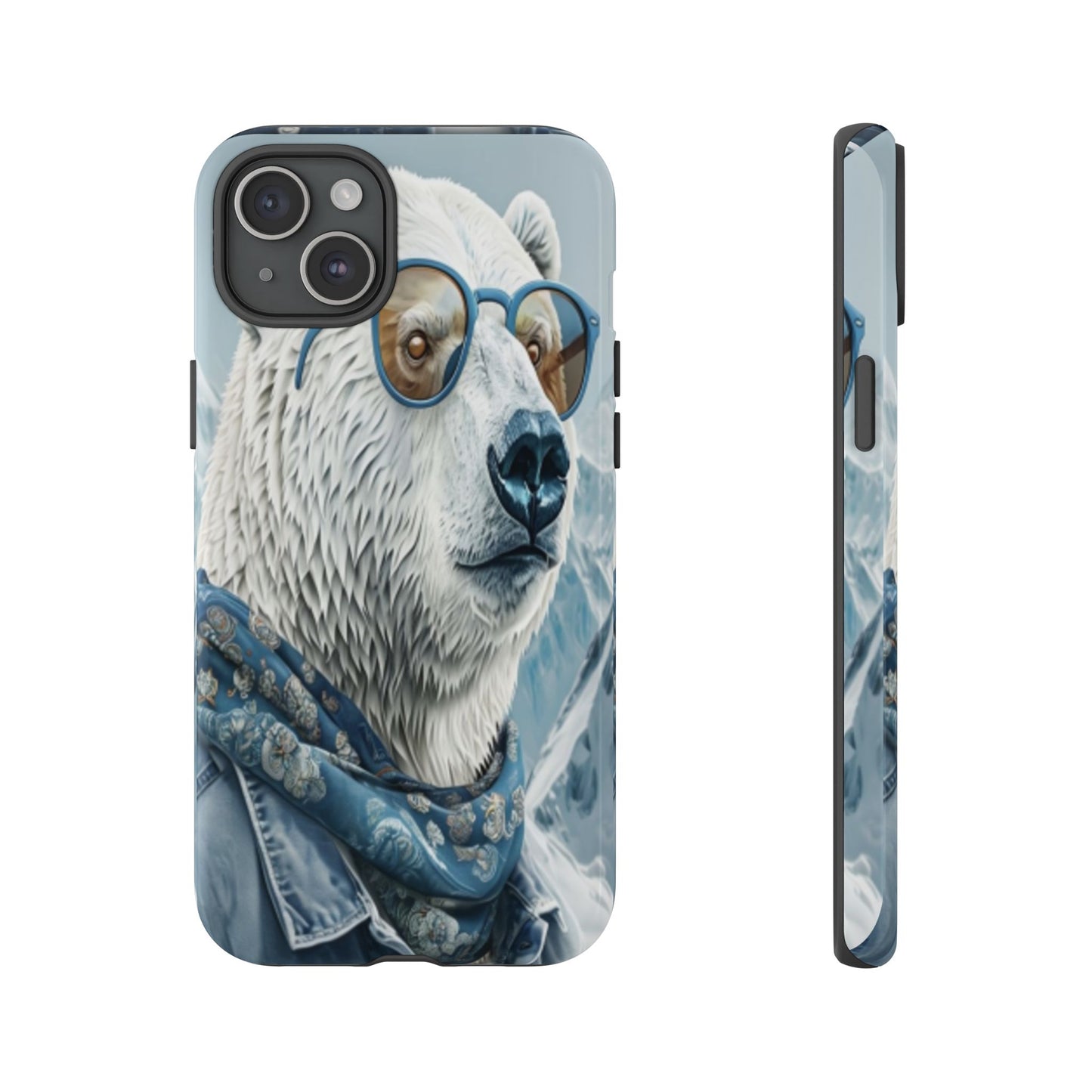 "Urban Zen Polar Bear" Mobile Phone Case (blue)