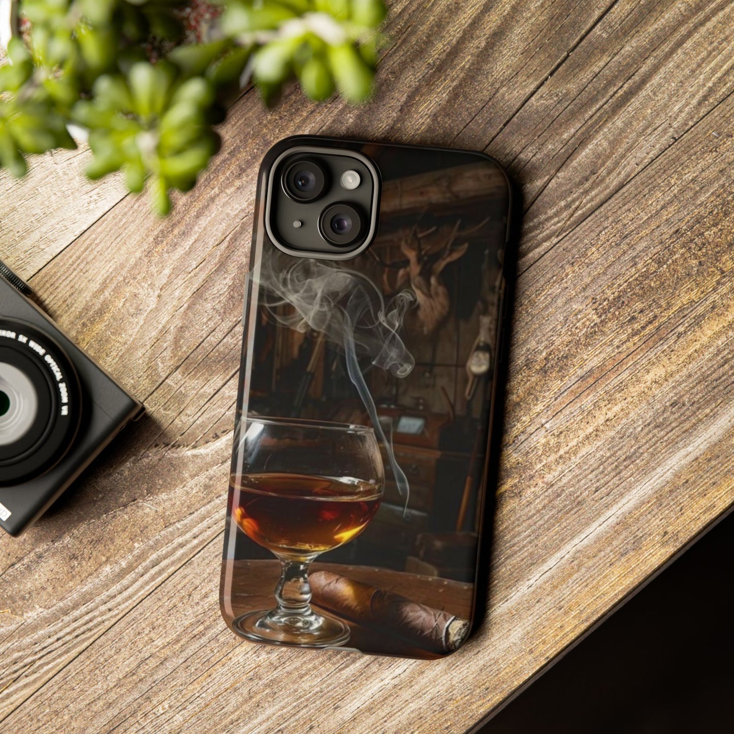 "Hot Whiskey and Cigar" Mobile Phone Case