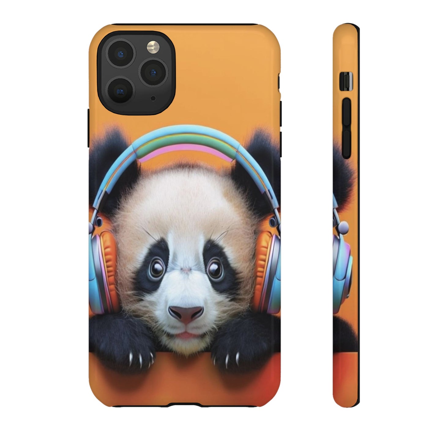 "Baby Panda wearing Headphones" Mobile Phone Case