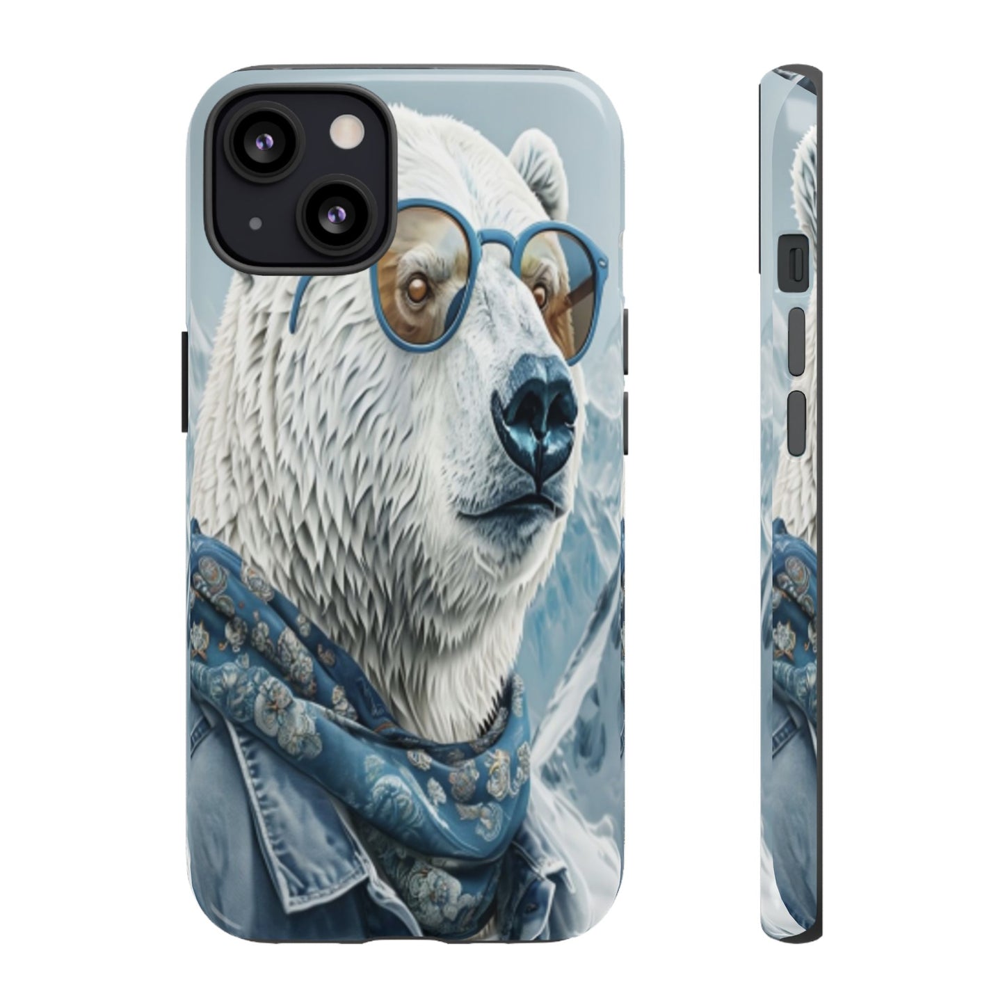 "Urban Zen Polar Bear" Mobile Phone Case (blue)