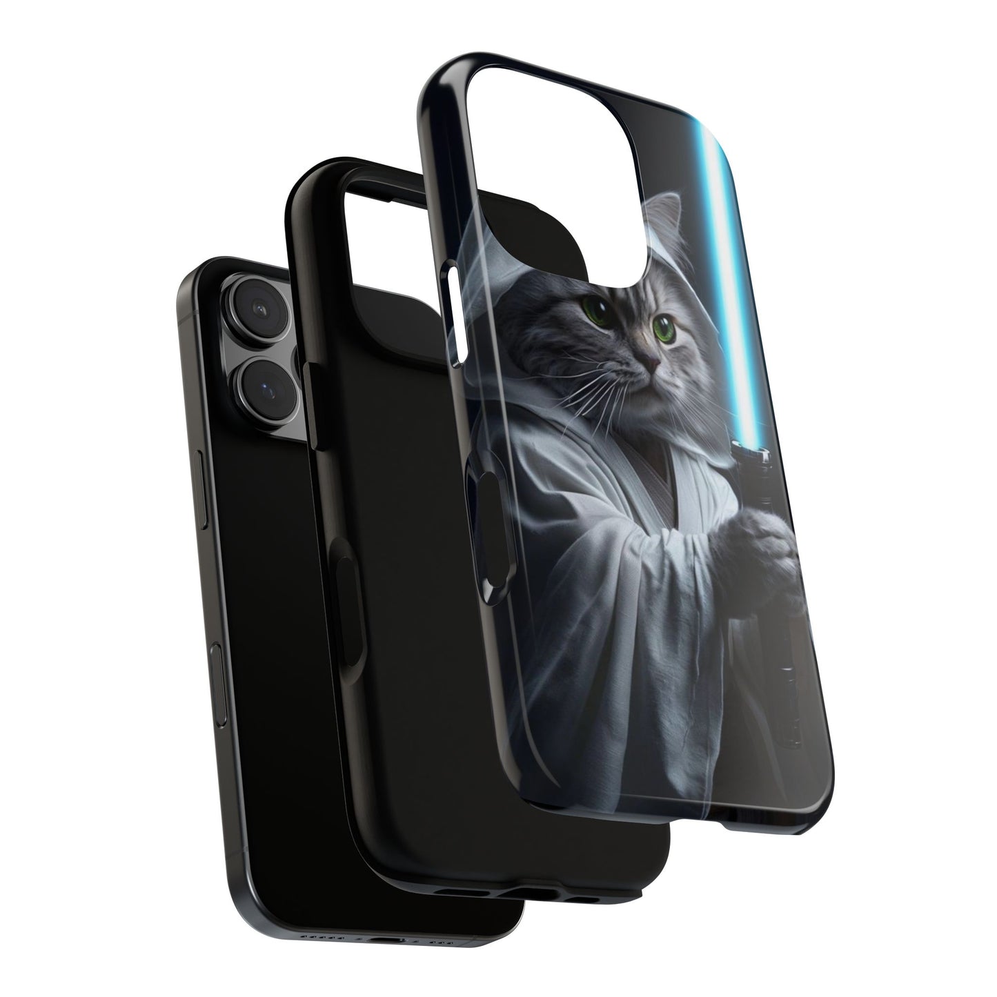 "Jedi Whisker" Mobile Phone Case (blue light sabre)