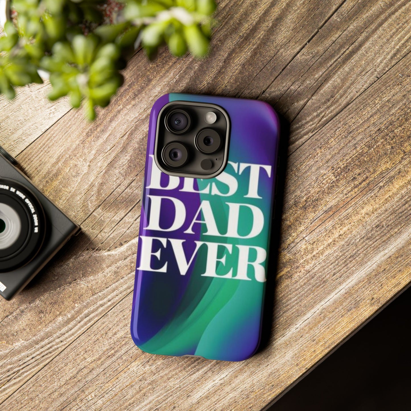 "Best Dad Ever" Mobile Phone Case (purple)