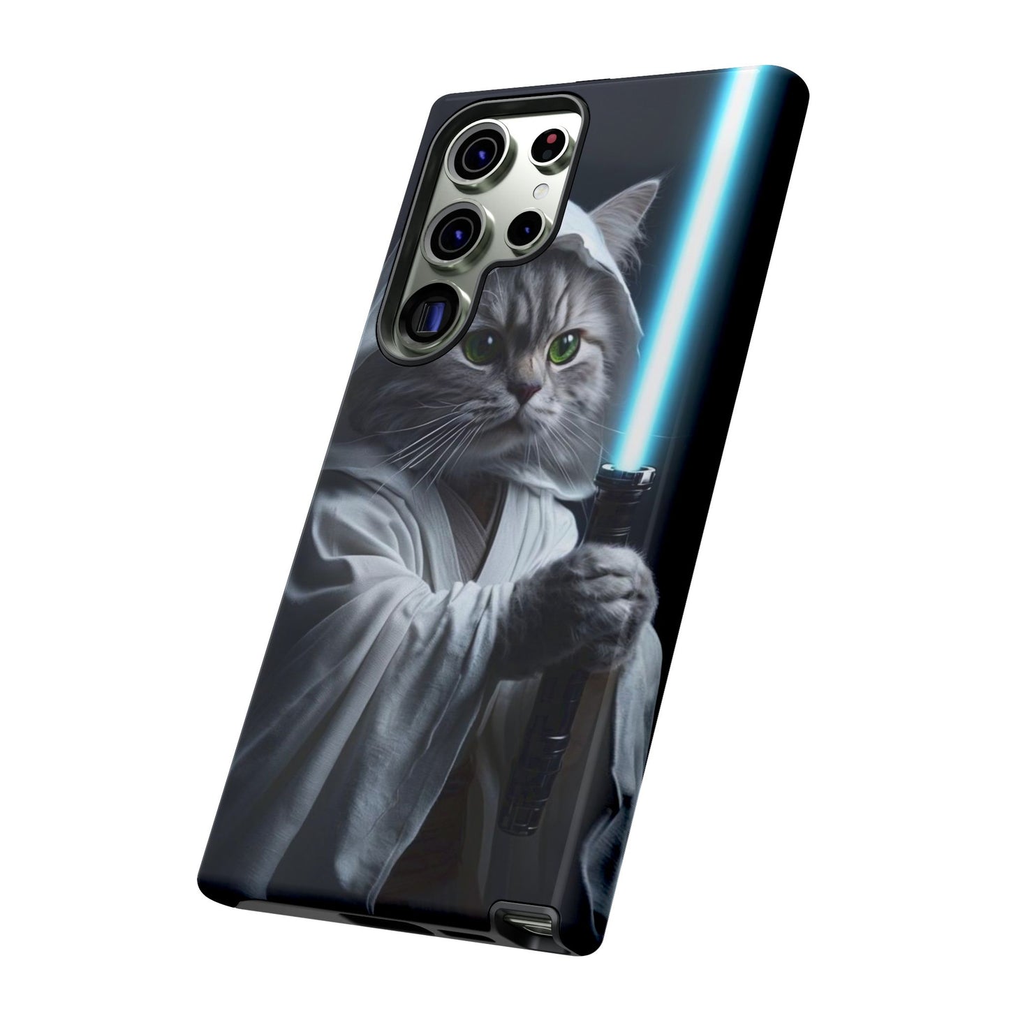 "Jedi Whisker" Mobile Phone Case (blue light sabre)