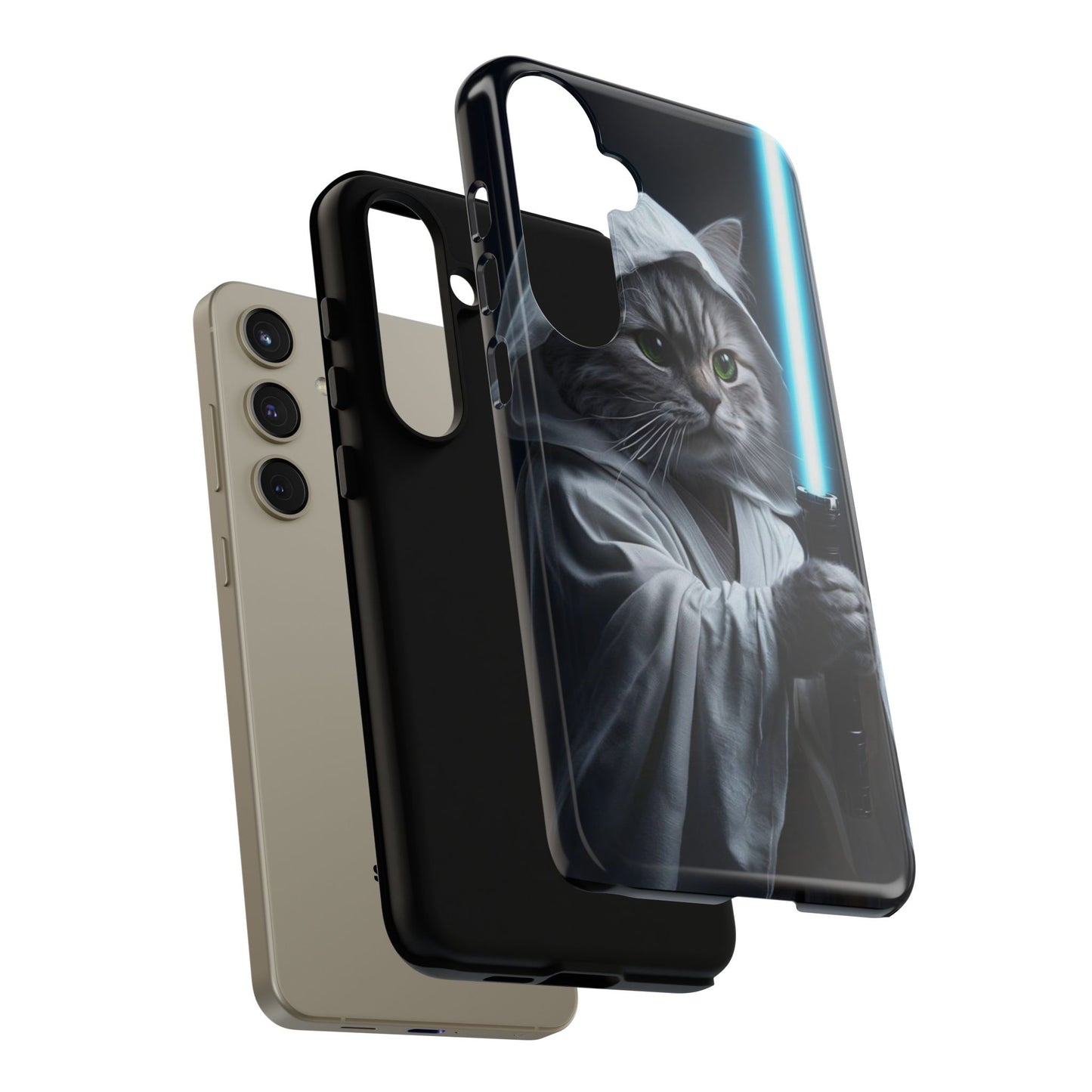 "Jedi Whisker" Mobile Phone Case (blue light sabre)
