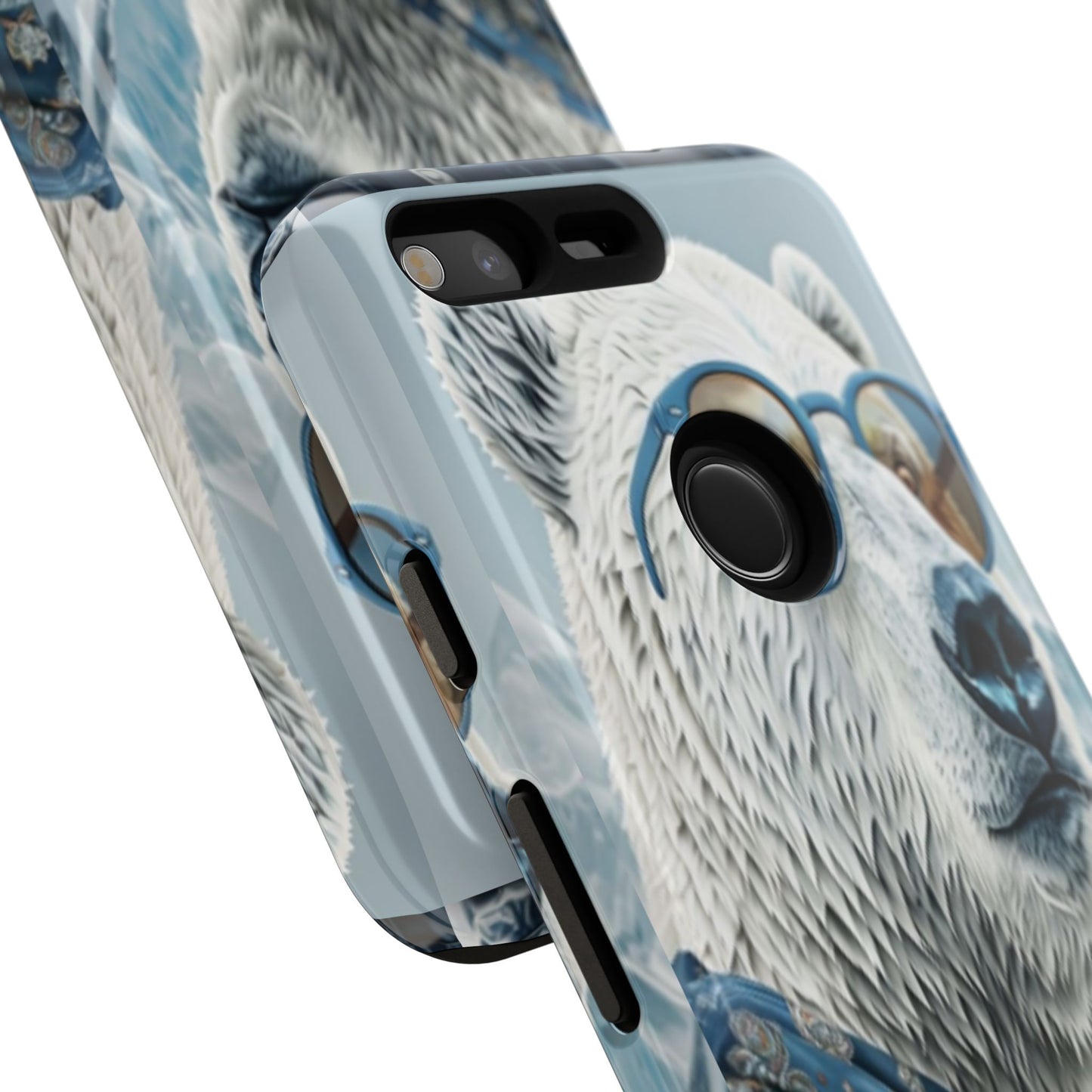 "Urban Zen Polar Bear" Mobile Phone Case (blue)