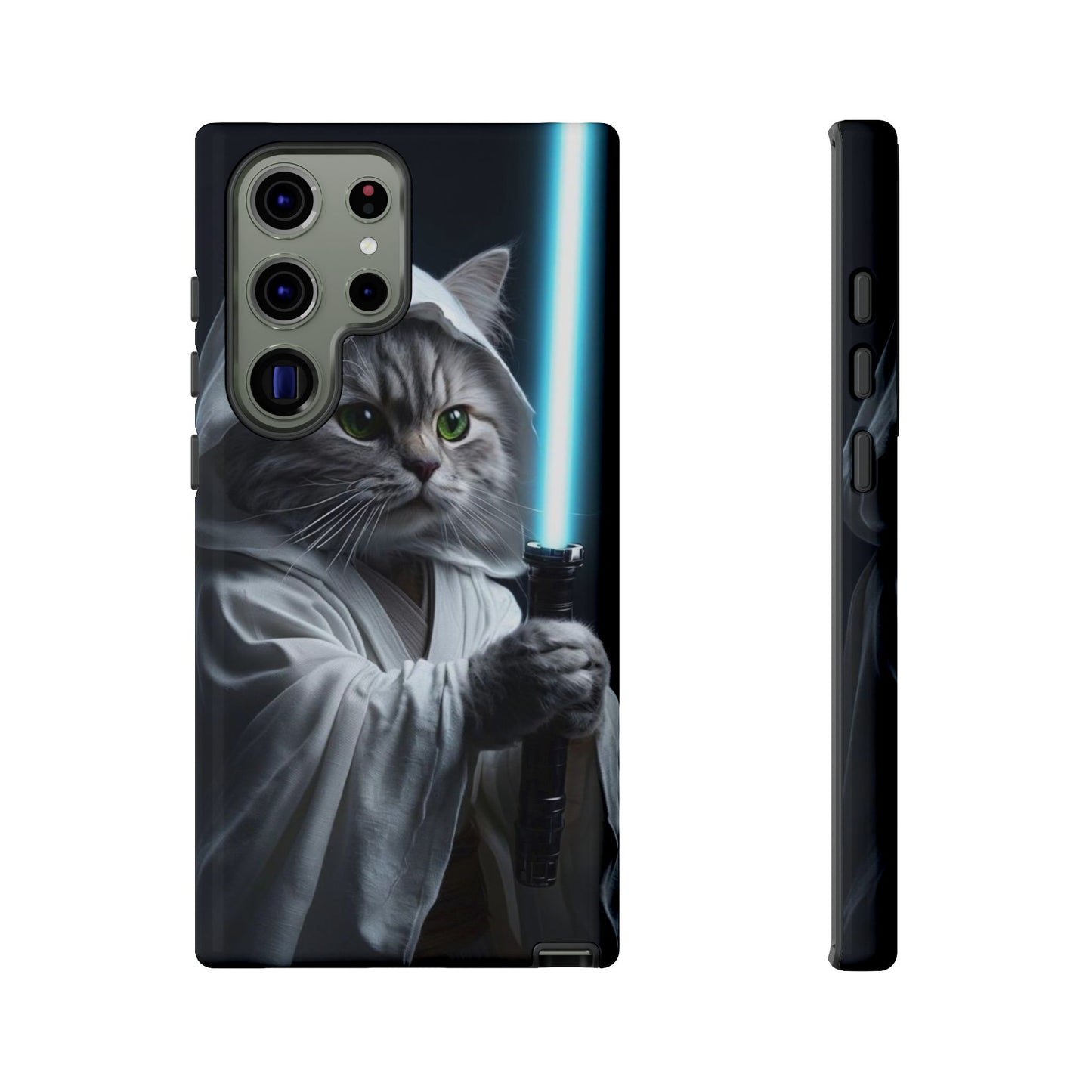 "Jedi Whisker" Mobile Phone Case (blue light sabre)
