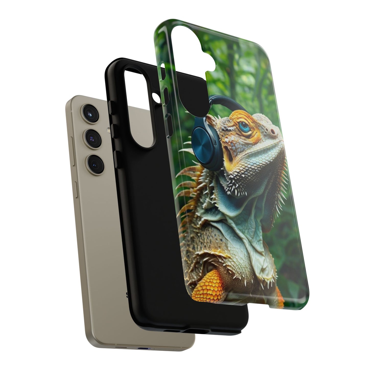 "Bearded Dragon - Jungle Beats" Mobile Phone Case