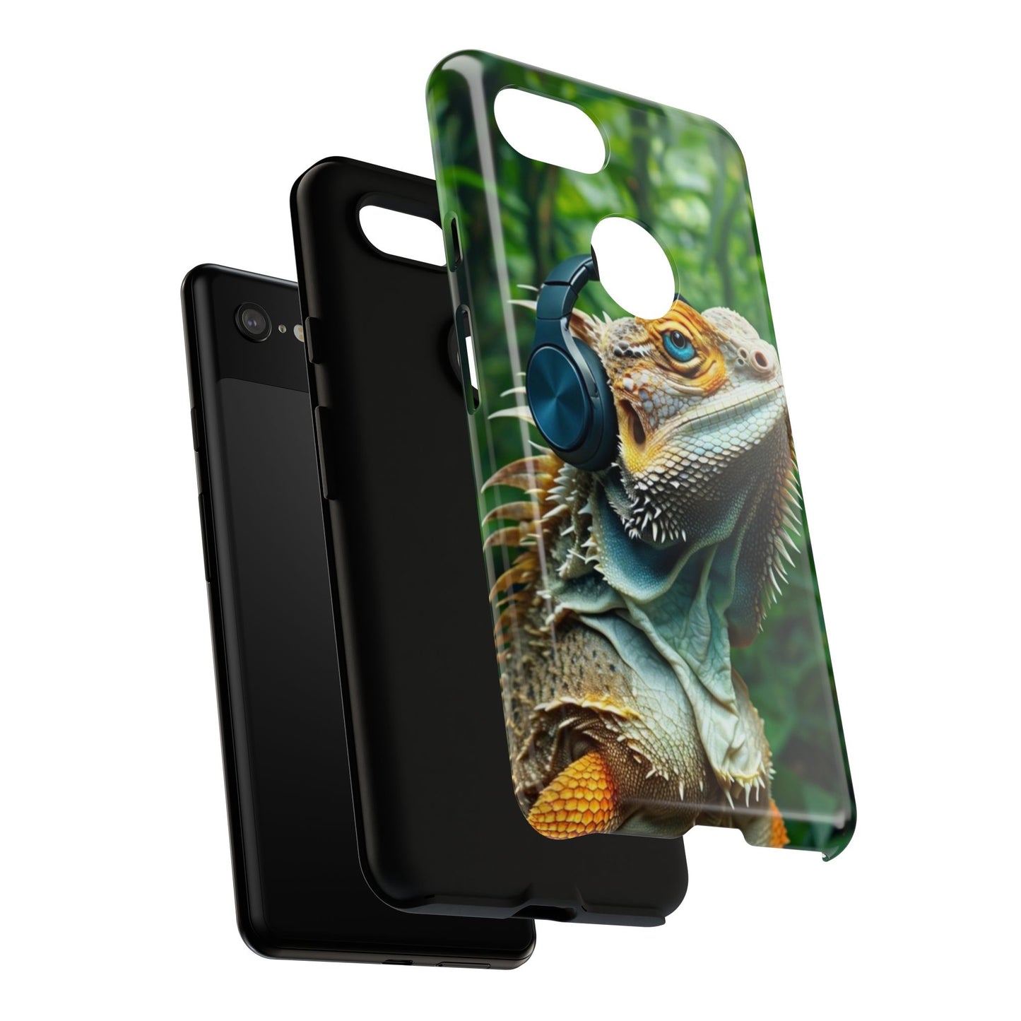 "Bearded Dragon - Jungle Beats" Mobile Phone Case