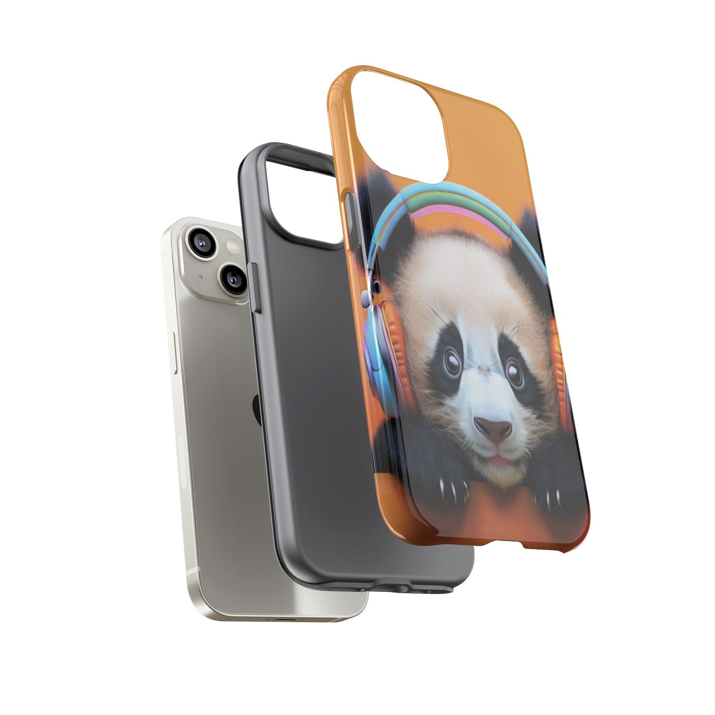 "Baby Panda wearing Headphones" Mobile Phone Case