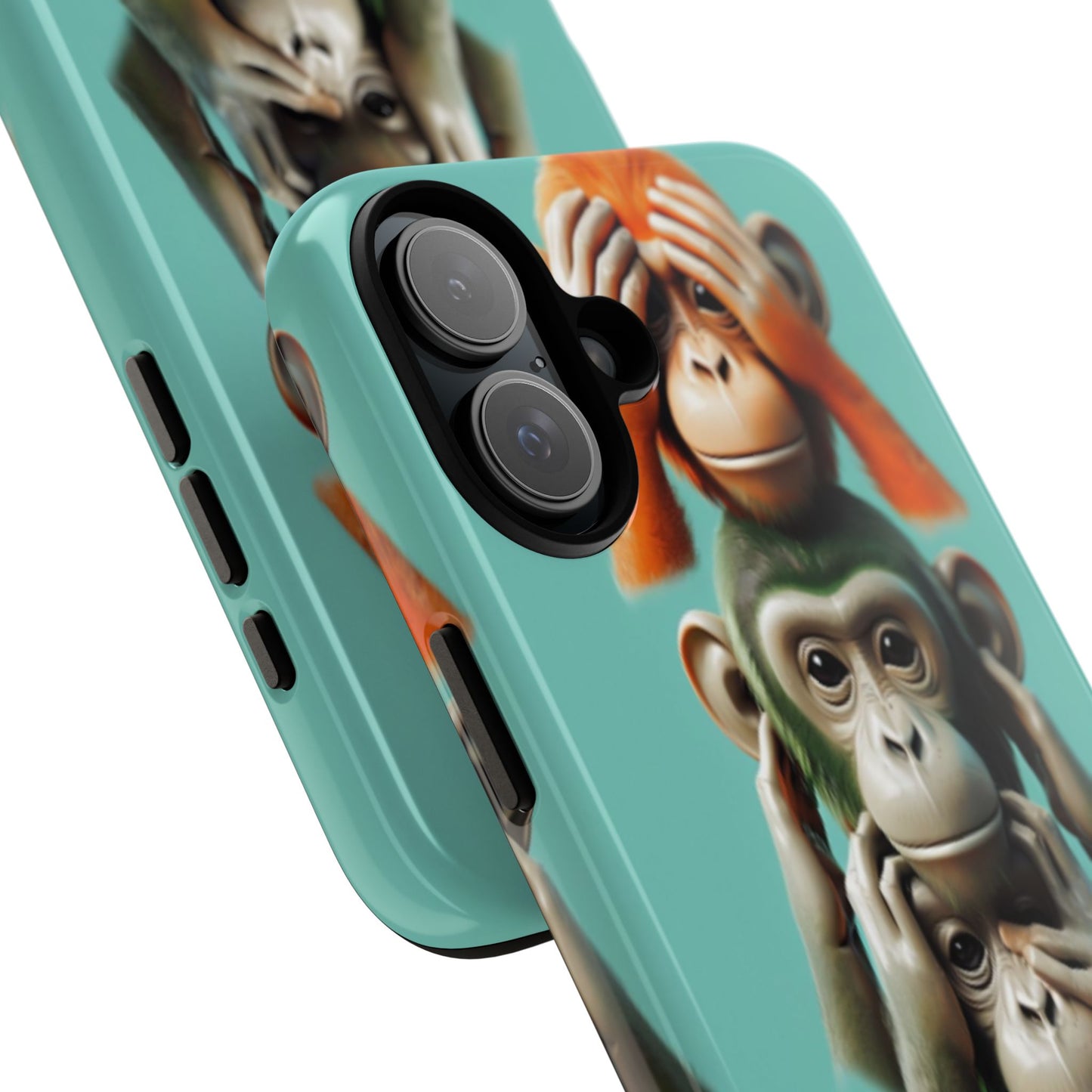"Evolution - The Fourth Monkey" (striped background)