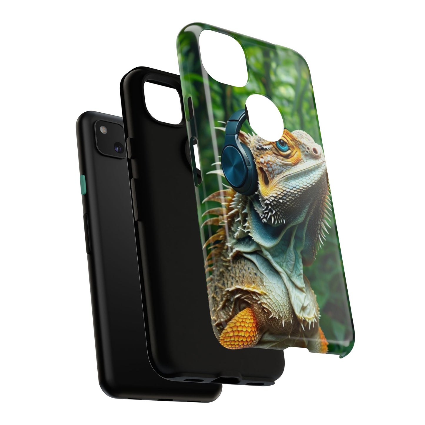 "Bearded Dragon - Jungle Beats" Mobile Phone Case