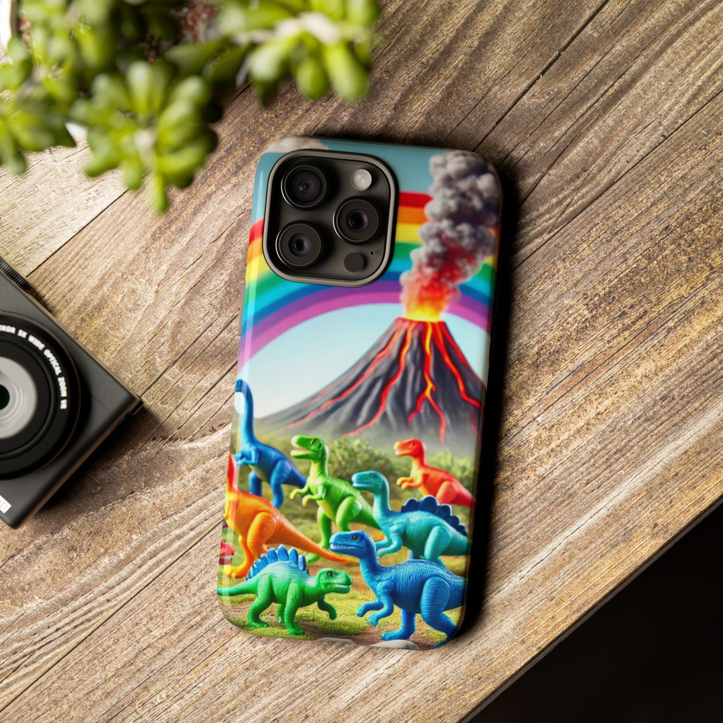 "Rainbow Dinosaurs" Mobile Phone Case