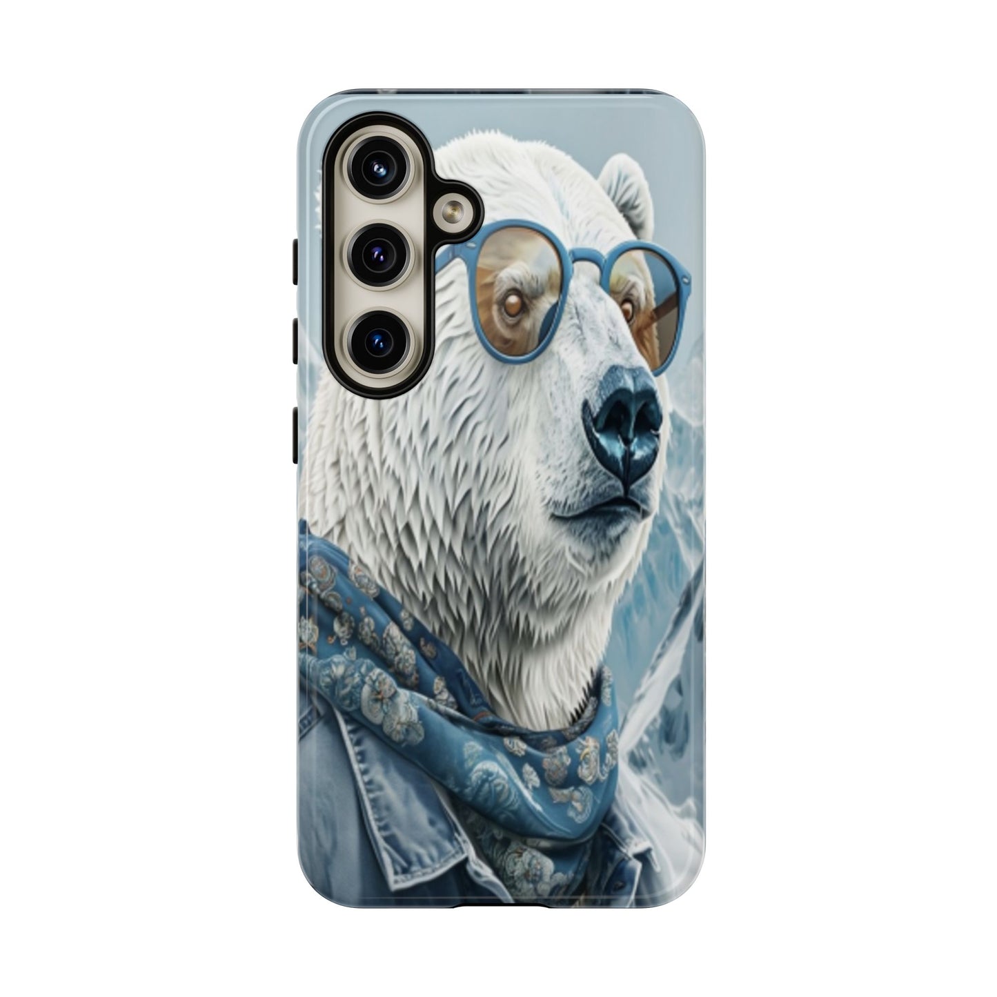 "Urban Zen Polar Bear" Mobile Phone Case (blue)