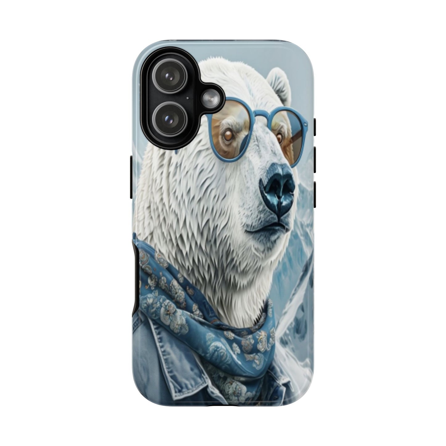 "Urban Zen Polar Bear" Mobile Phone Case (blue)