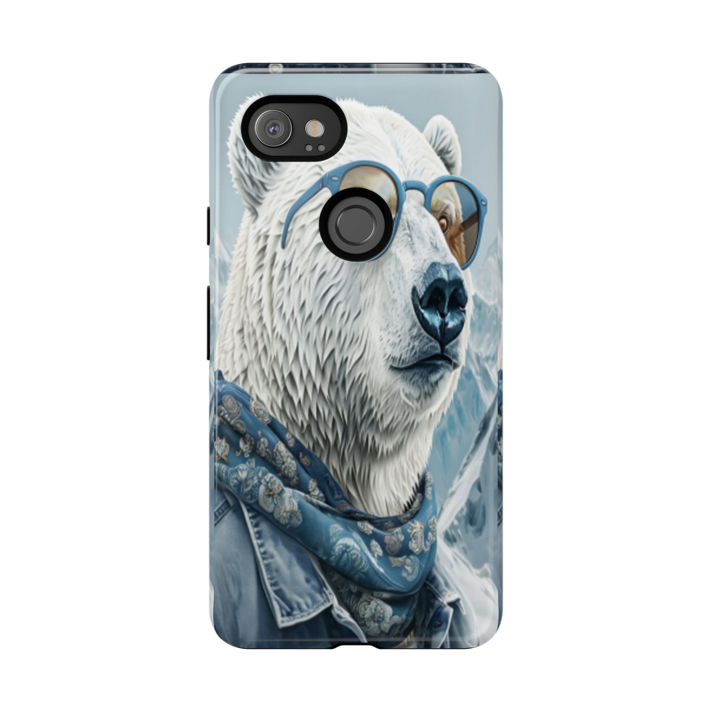 "Urban Zen Polar Bear" Mobile Phone Case (blue)