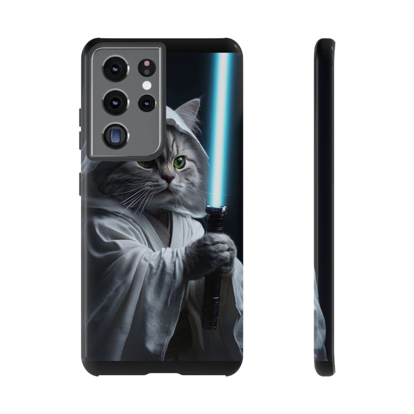 "Jedi Whisker" Mobile Phone Case (blue light sabre)