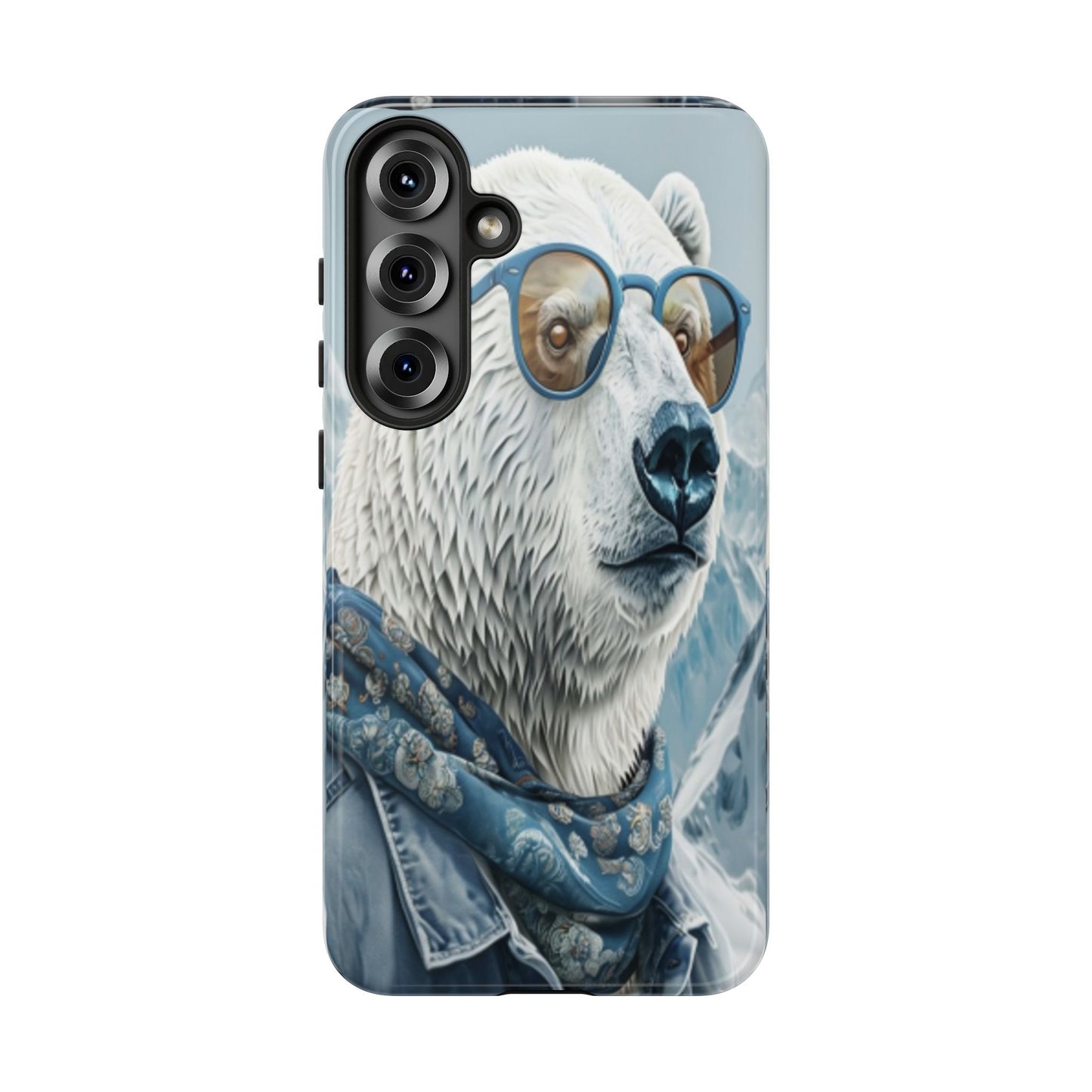 "Urban Zen Polar Bear" Mobile Phone Case (blue)
