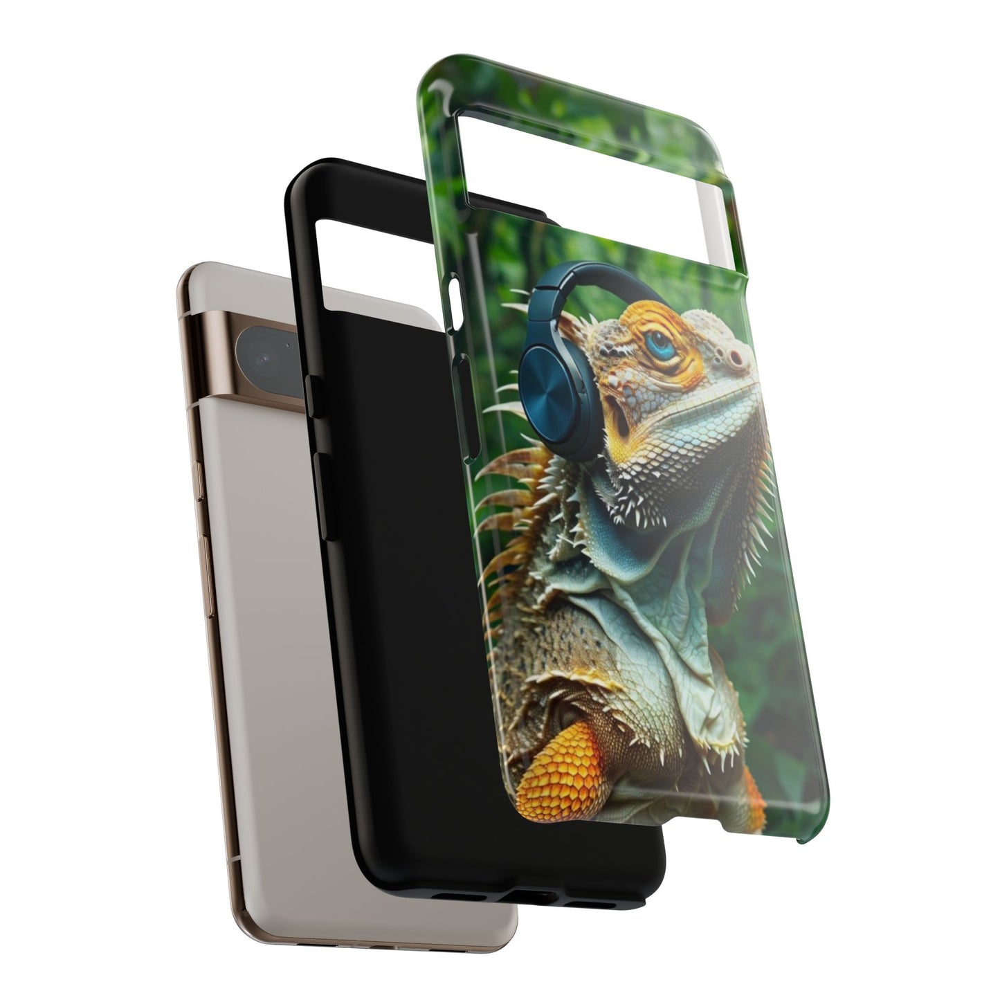 "Bearded Dragon - Jungle Beats" Mobile Phone Case