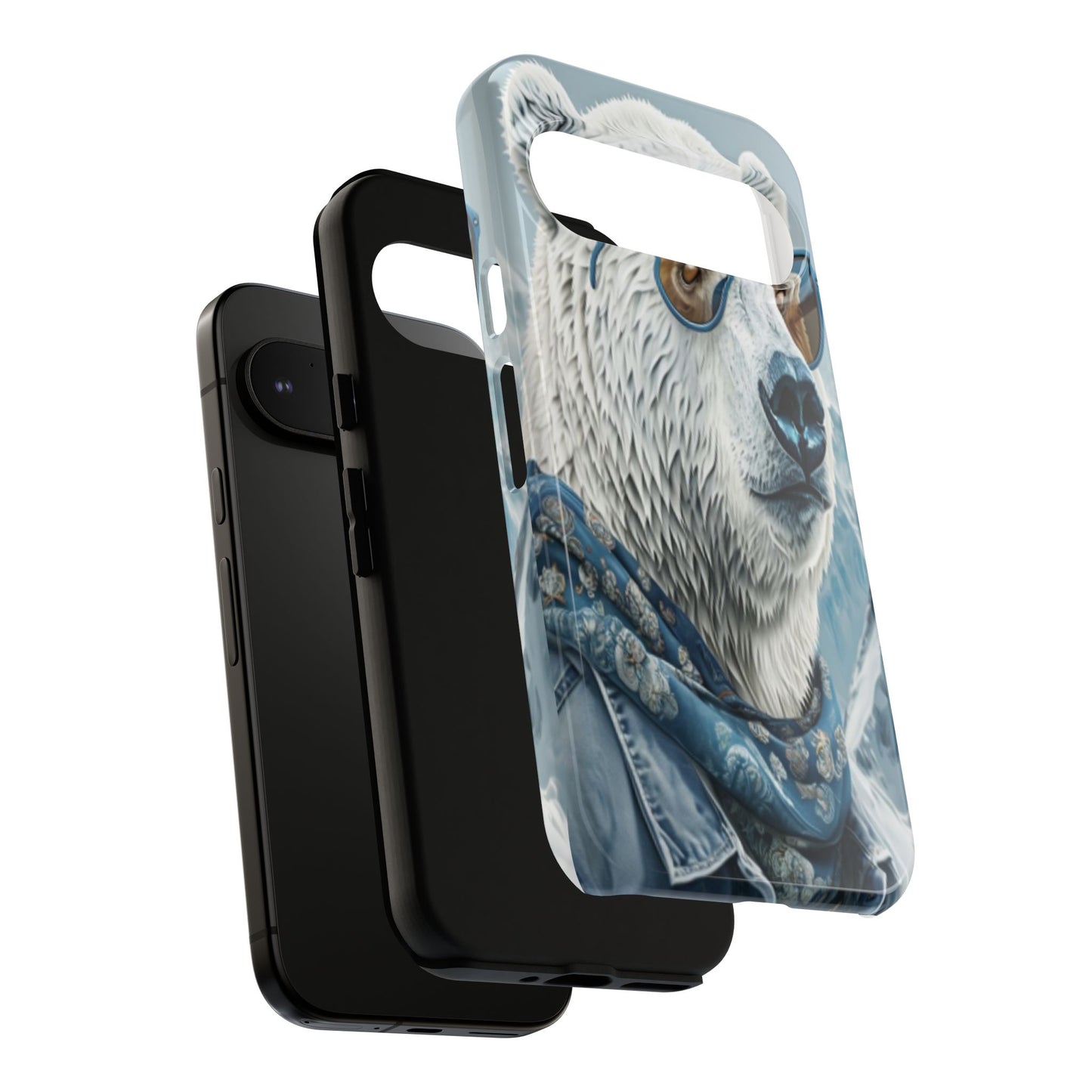 "Urban Zen Polar Bear" Mobile Phone Case (blue)