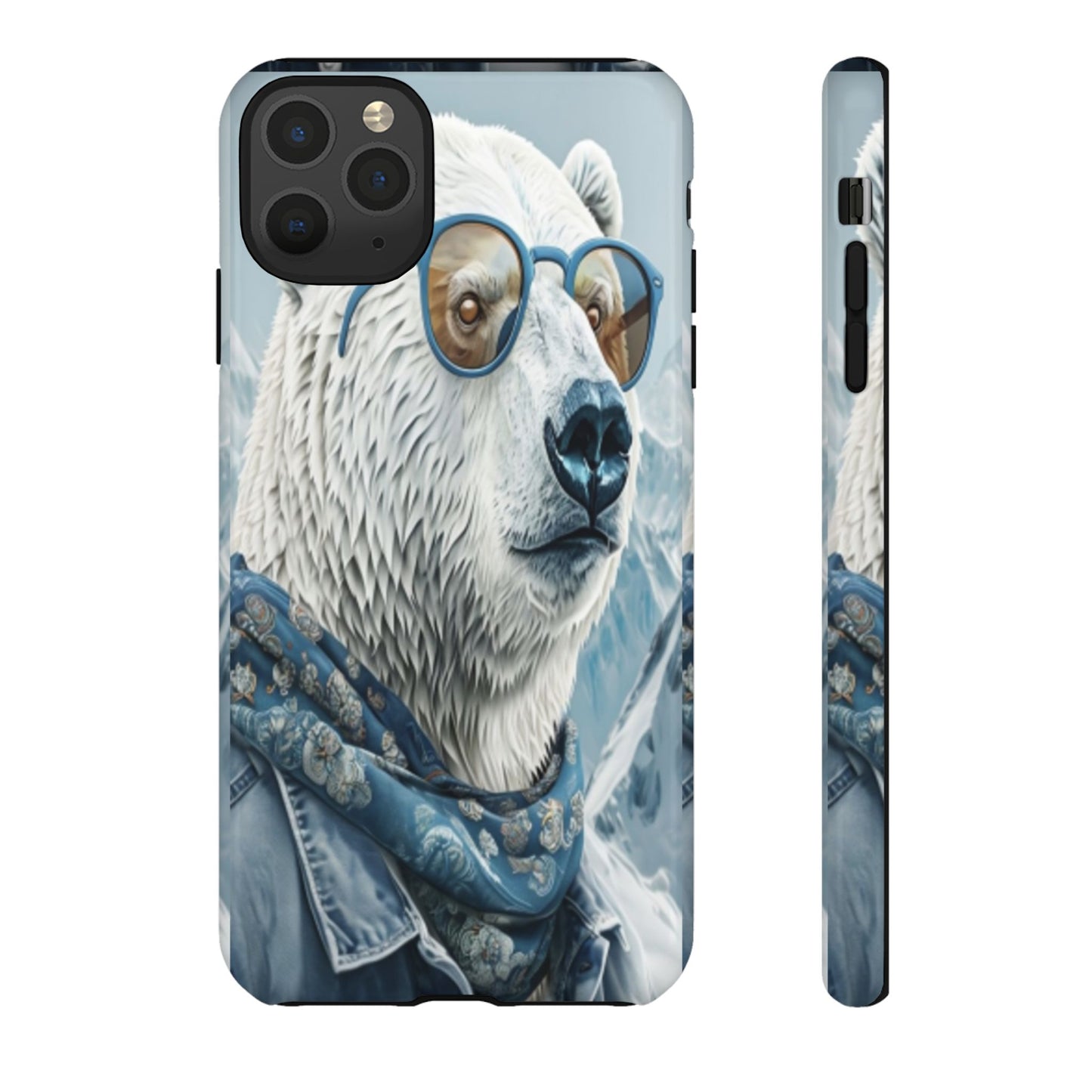 "Urban Zen Polar Bear" Mobile Phone Case (blue)