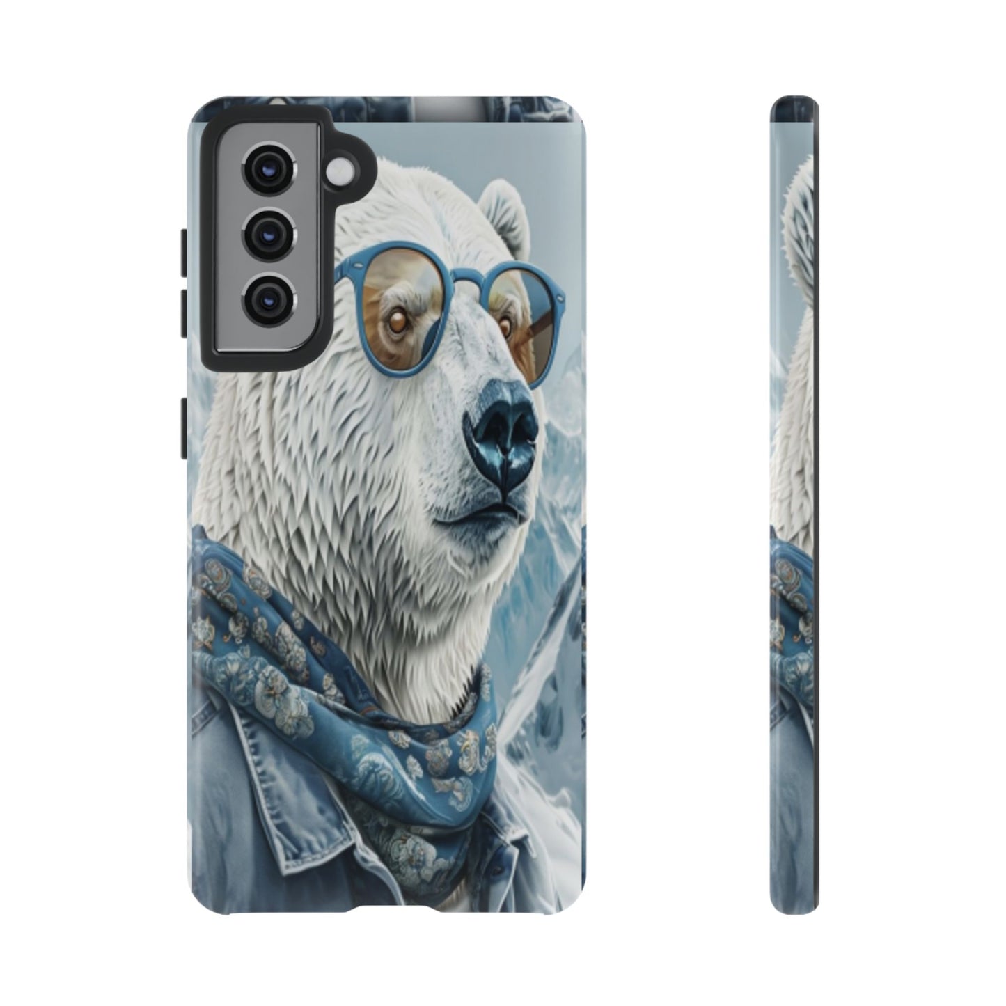 "Urban Zen Polar Bear" Mobile Phone Case (blue)