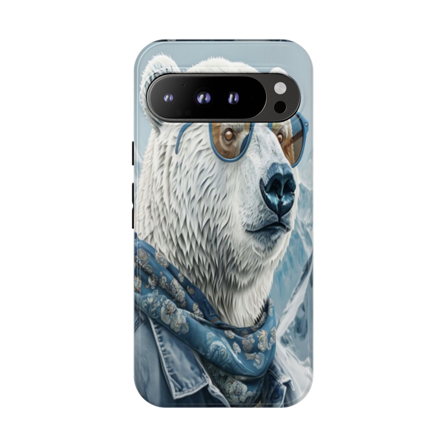 "Urban Zen Polar Bear" Mobile Phone Case (blue)