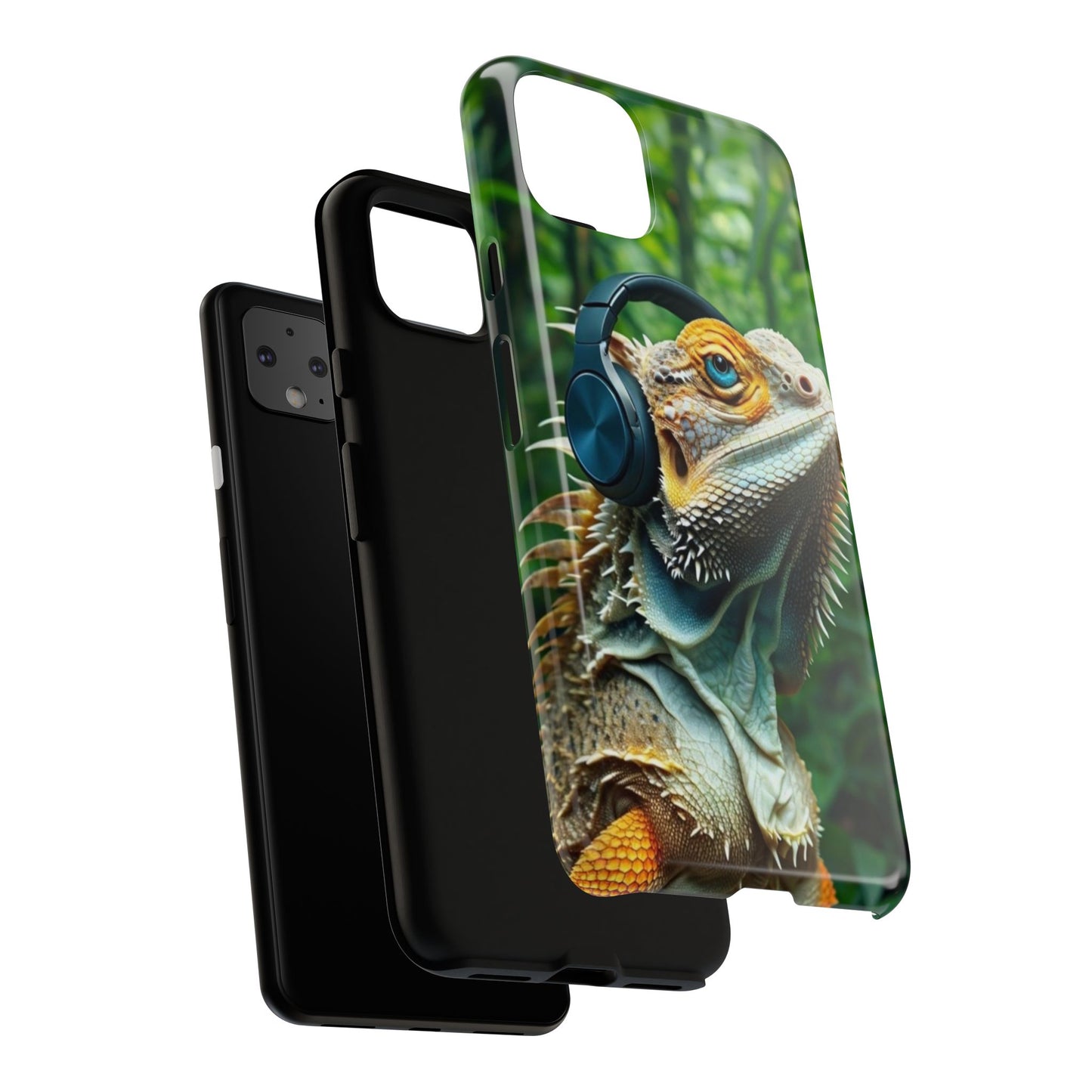 "Bearded Dragon - Jungle Beats" Mobile Phone Case