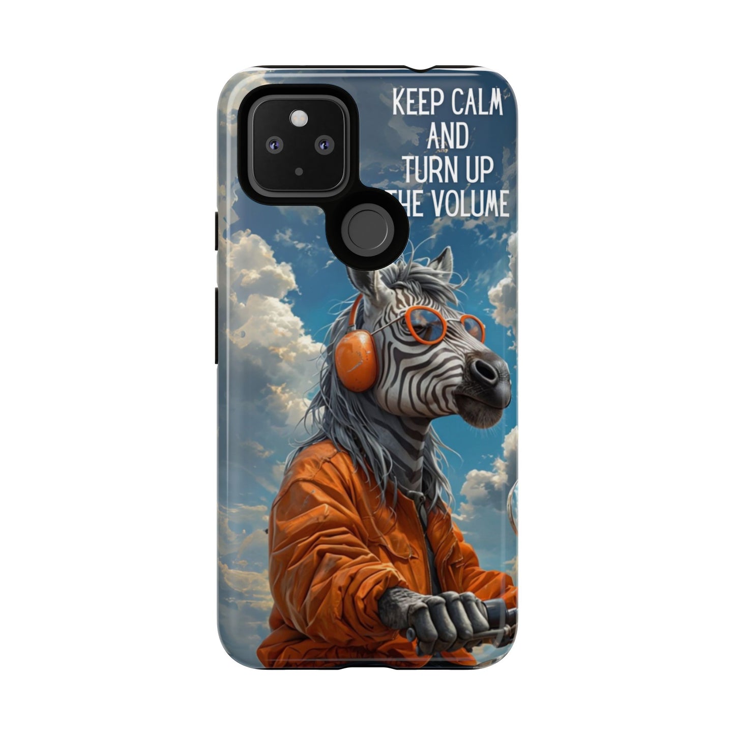 "Keep calm and turn up the volume." Mobile Phone Case