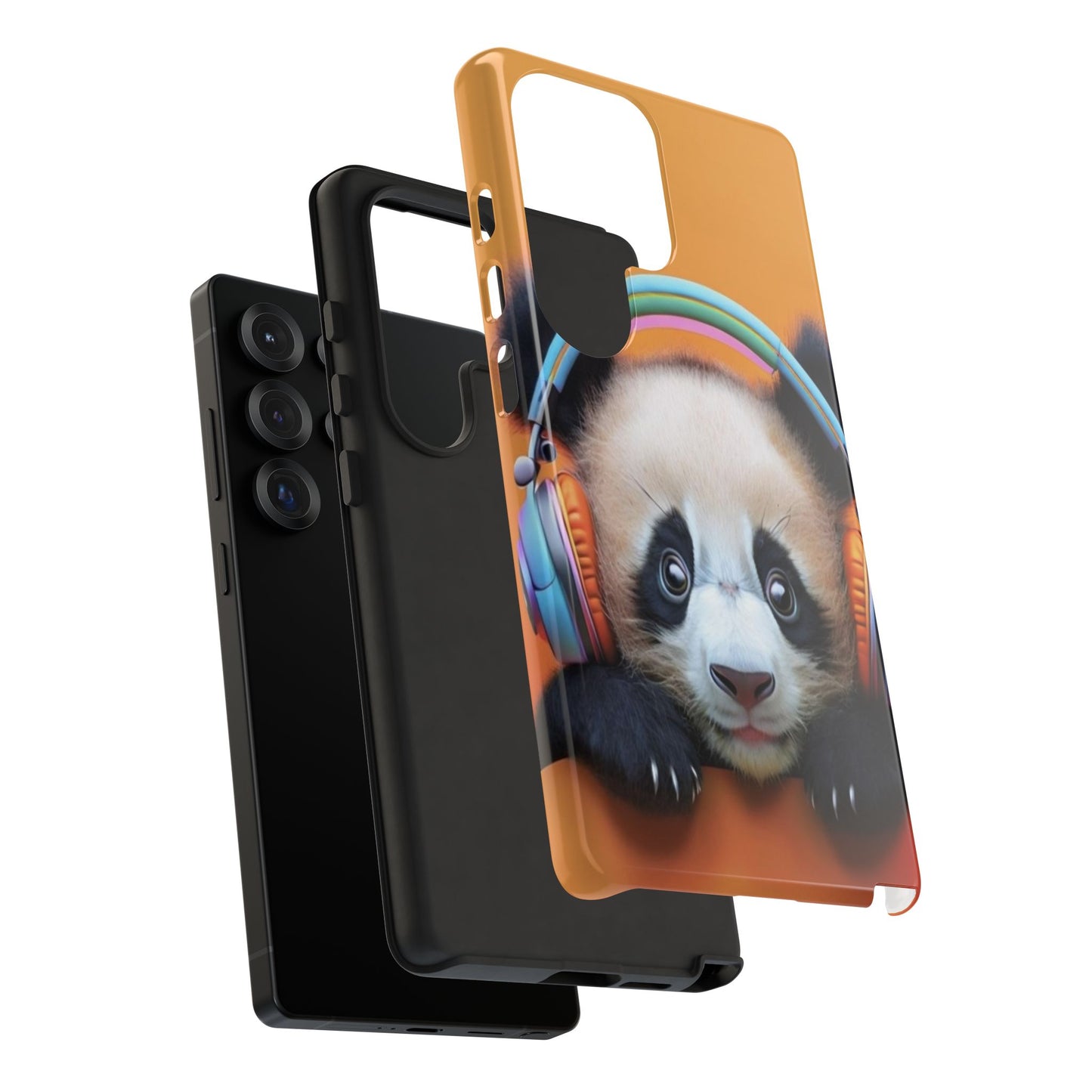 "Baby Panda wearing Headphones" Mobile Phone Case