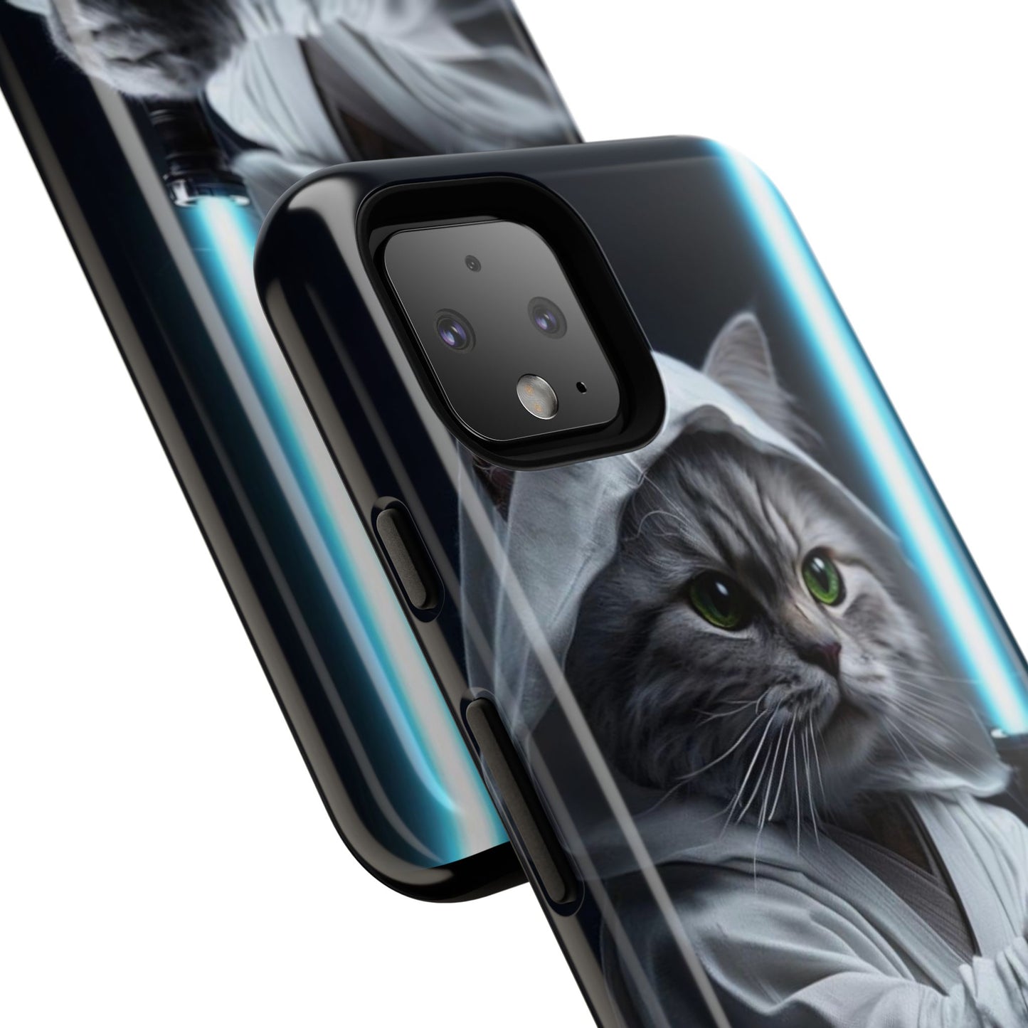 "Jedi Whisker" Mobile Phone Case (blue light sabre)