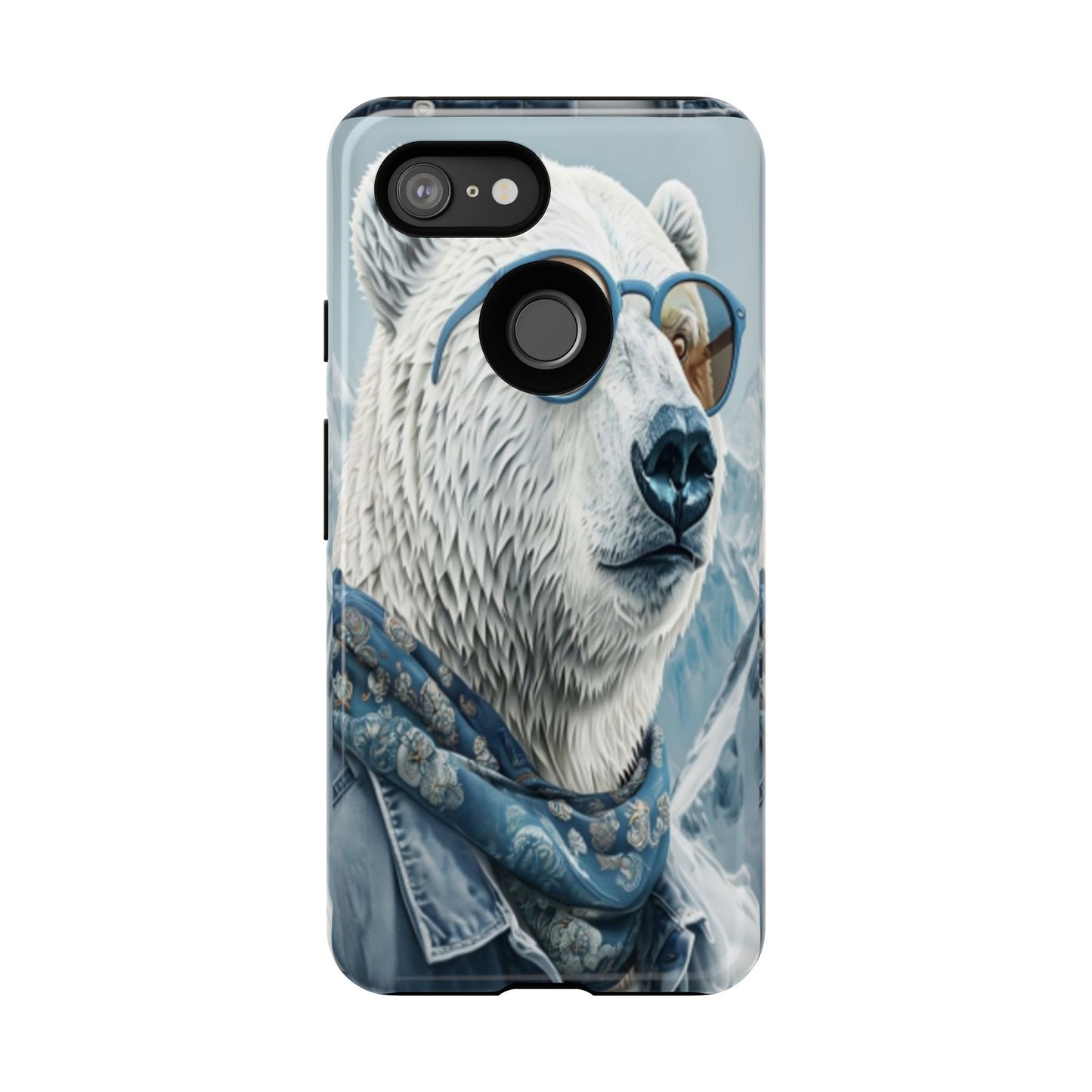 "Urban Zen Polar Bear" Mobile Phone Case (blue)