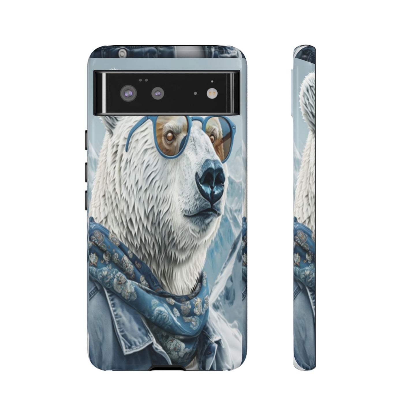"Urban Zen Polar Bear" Mobile Phone Case (blue)