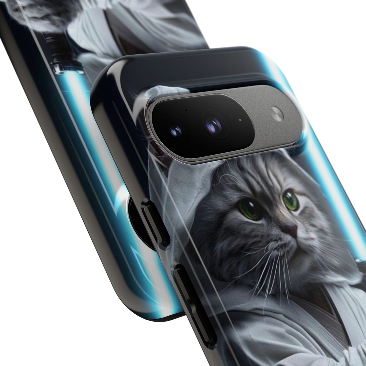 "Jedi Whisker" Mobile Phone Case (blue light sabre)