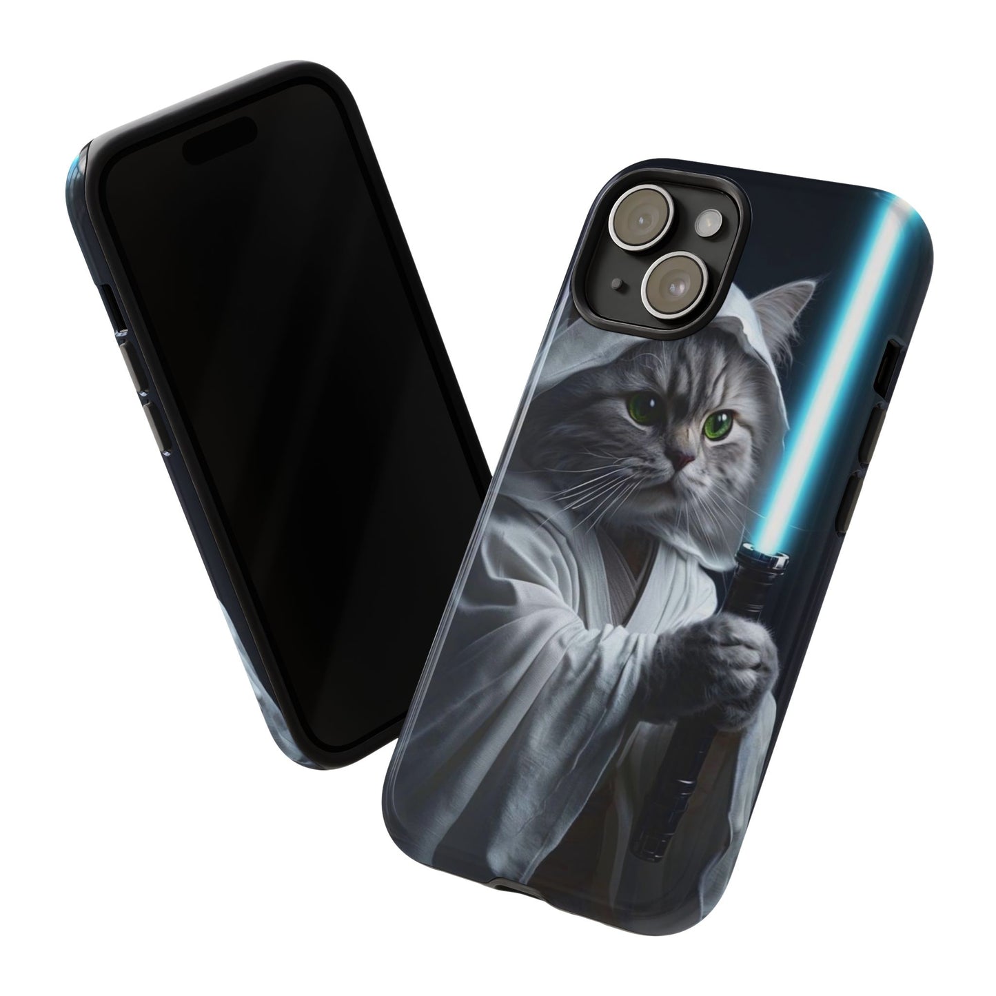 "Jedi Whisker" Mobile Phone Case (blue light sabre)