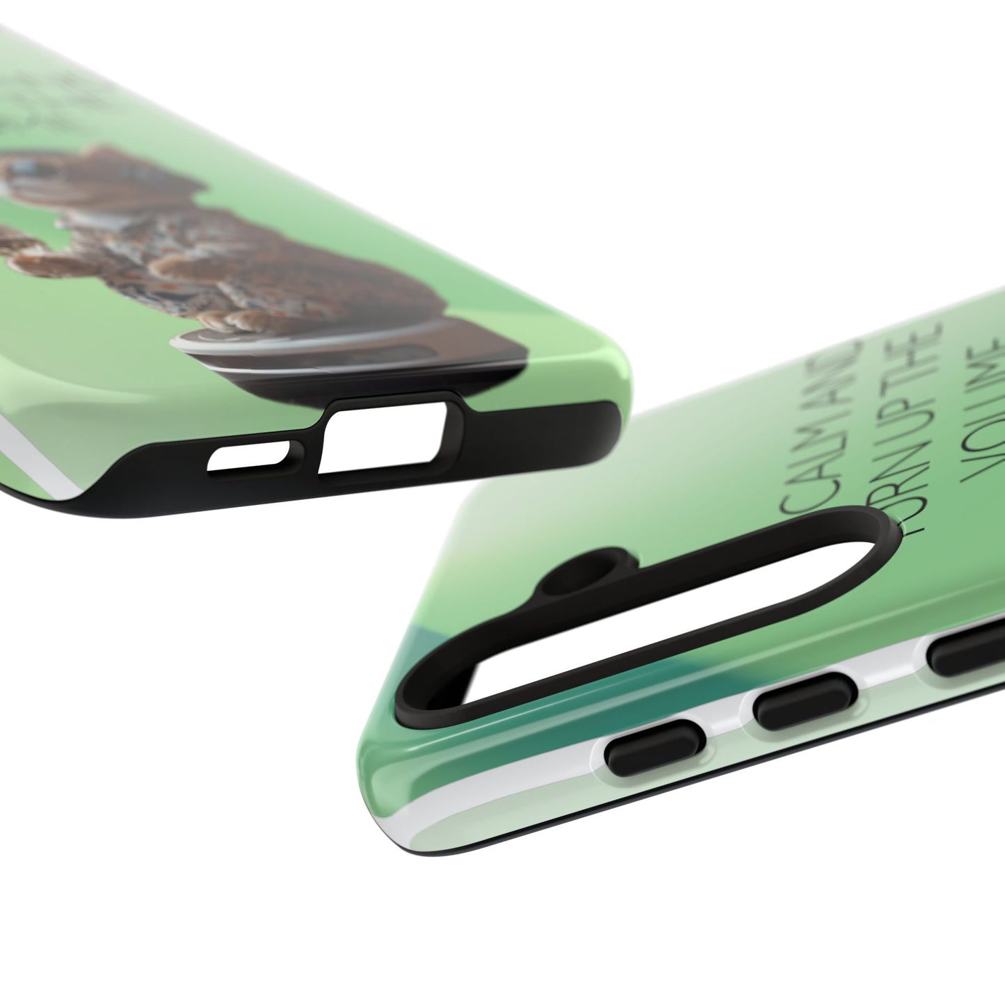 "Keep calm and turn up the volume" Mobile Phone Case (green)