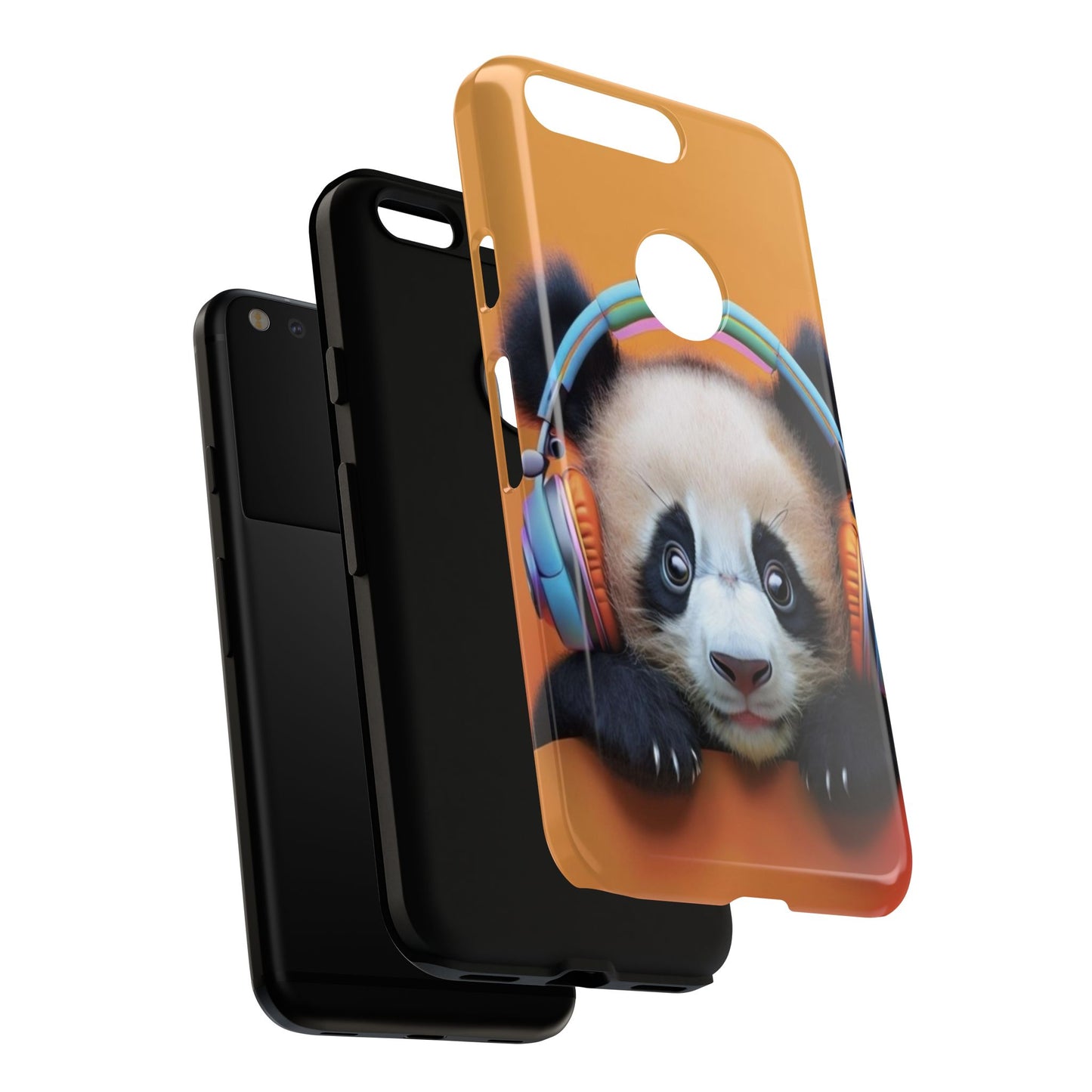 "Baby Panda wearing Headphones" Mobile Phone Case