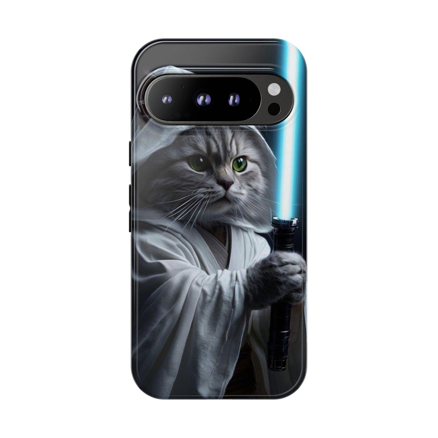 "Jedi Whisker" Mobile Phone Case (blue light sabre)
