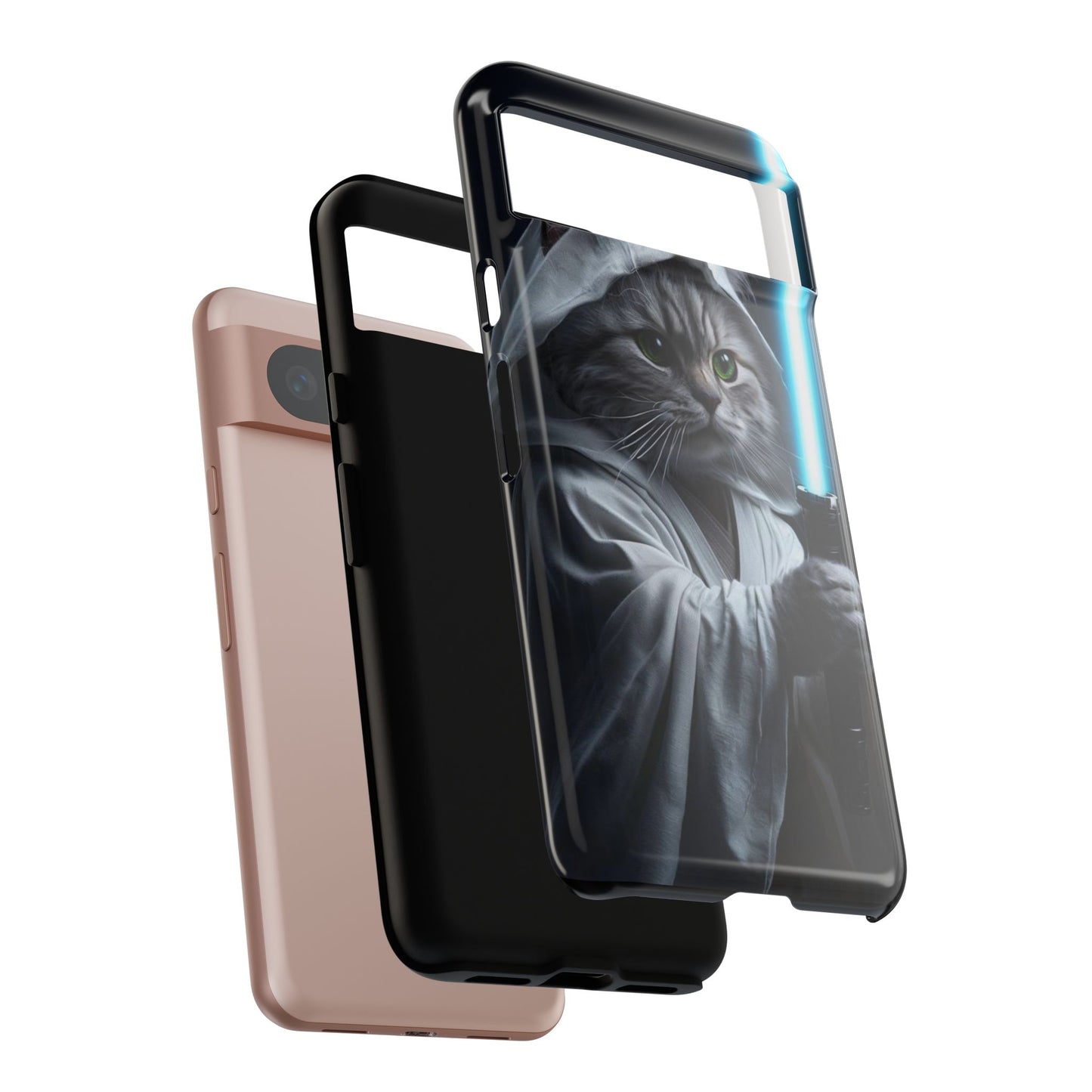"Jedi Whisker" Mobile Phone Case (blue light sabre)