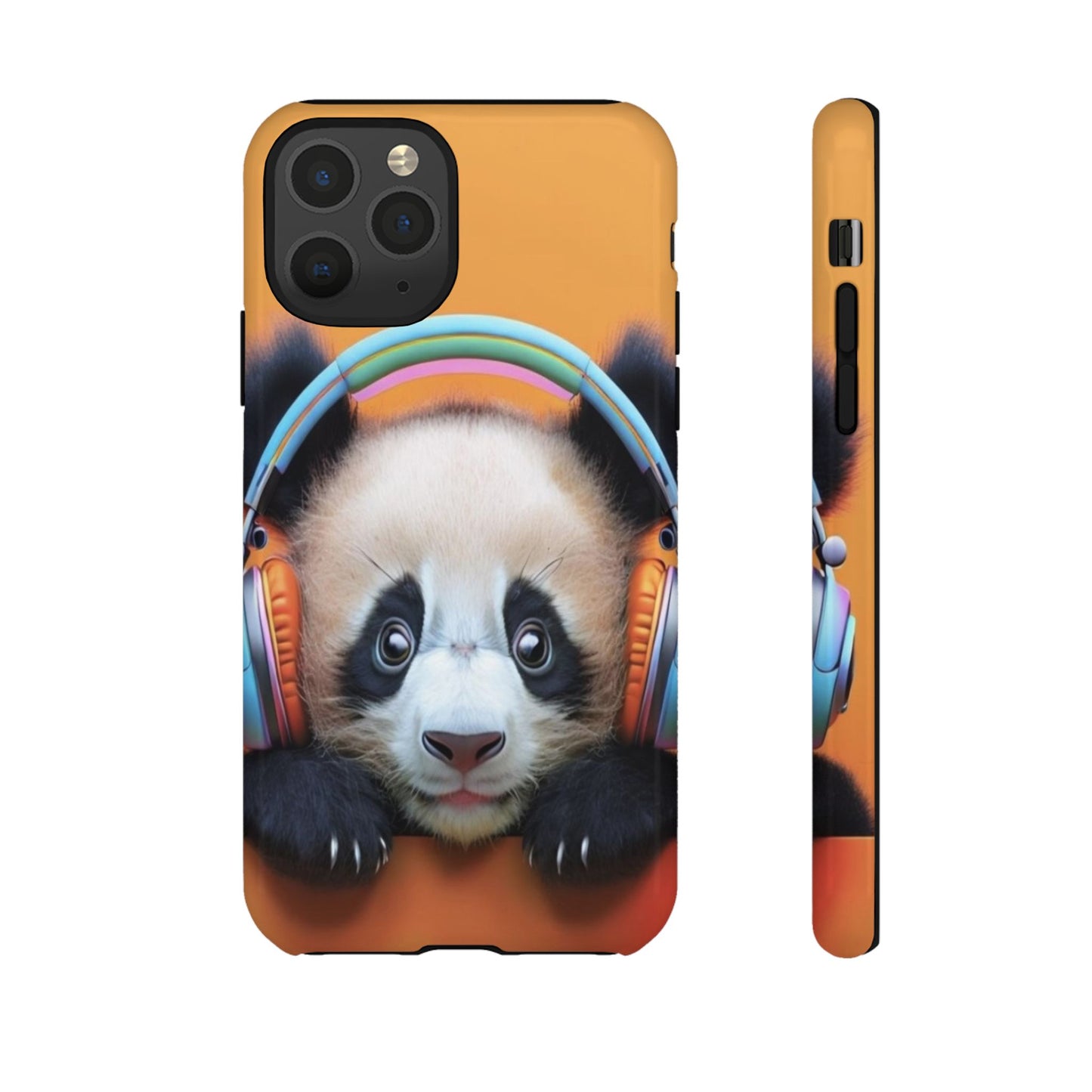 "Baby Panda wearing Headphones" Mobile Phone Case