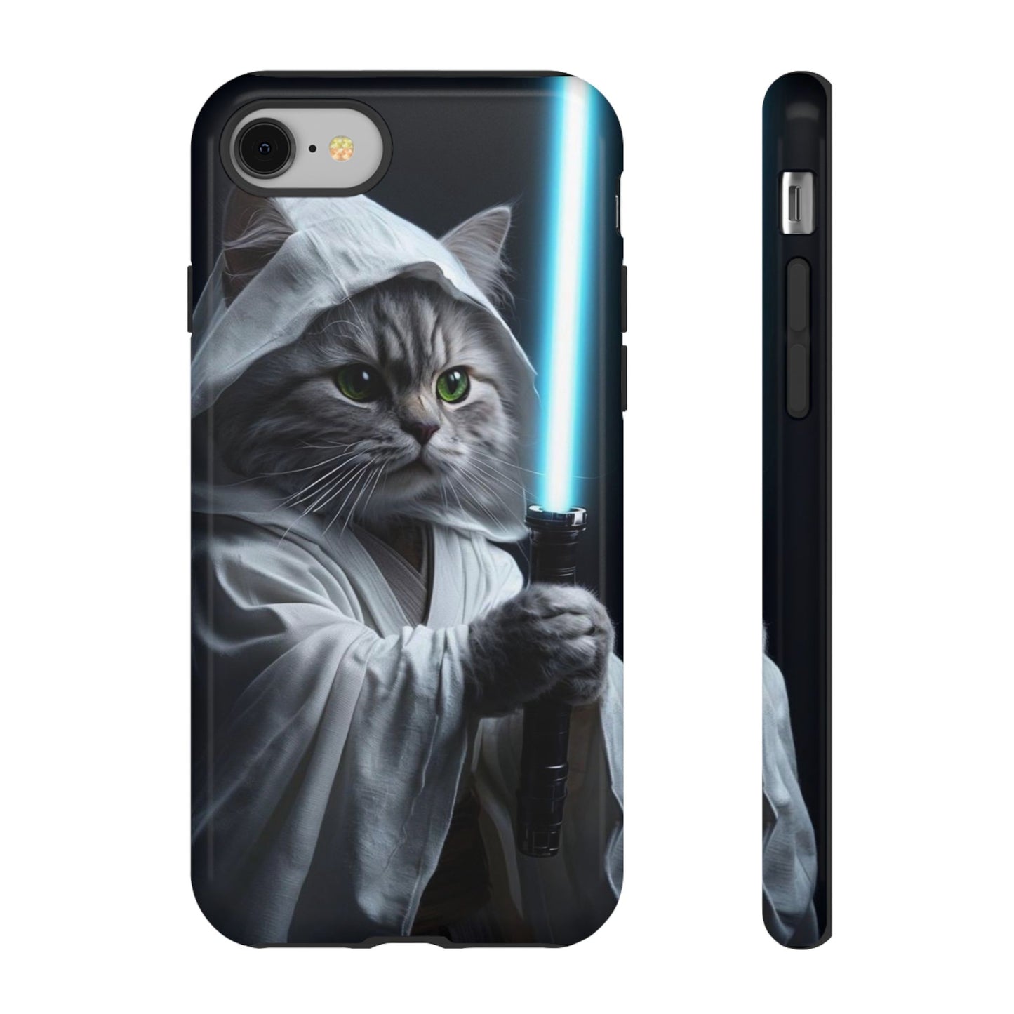 "Jedi Whisker" Mobile Phone Case (blue light sabre)