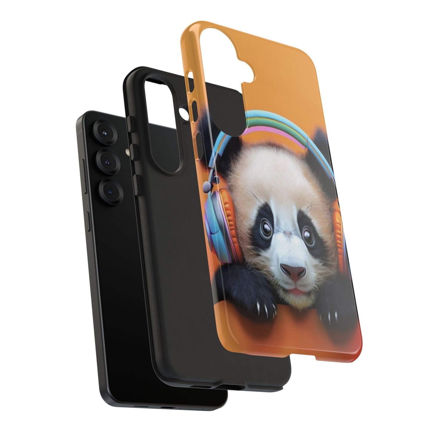 "Baby Panda wearing Headphones" Mobile Phone Case